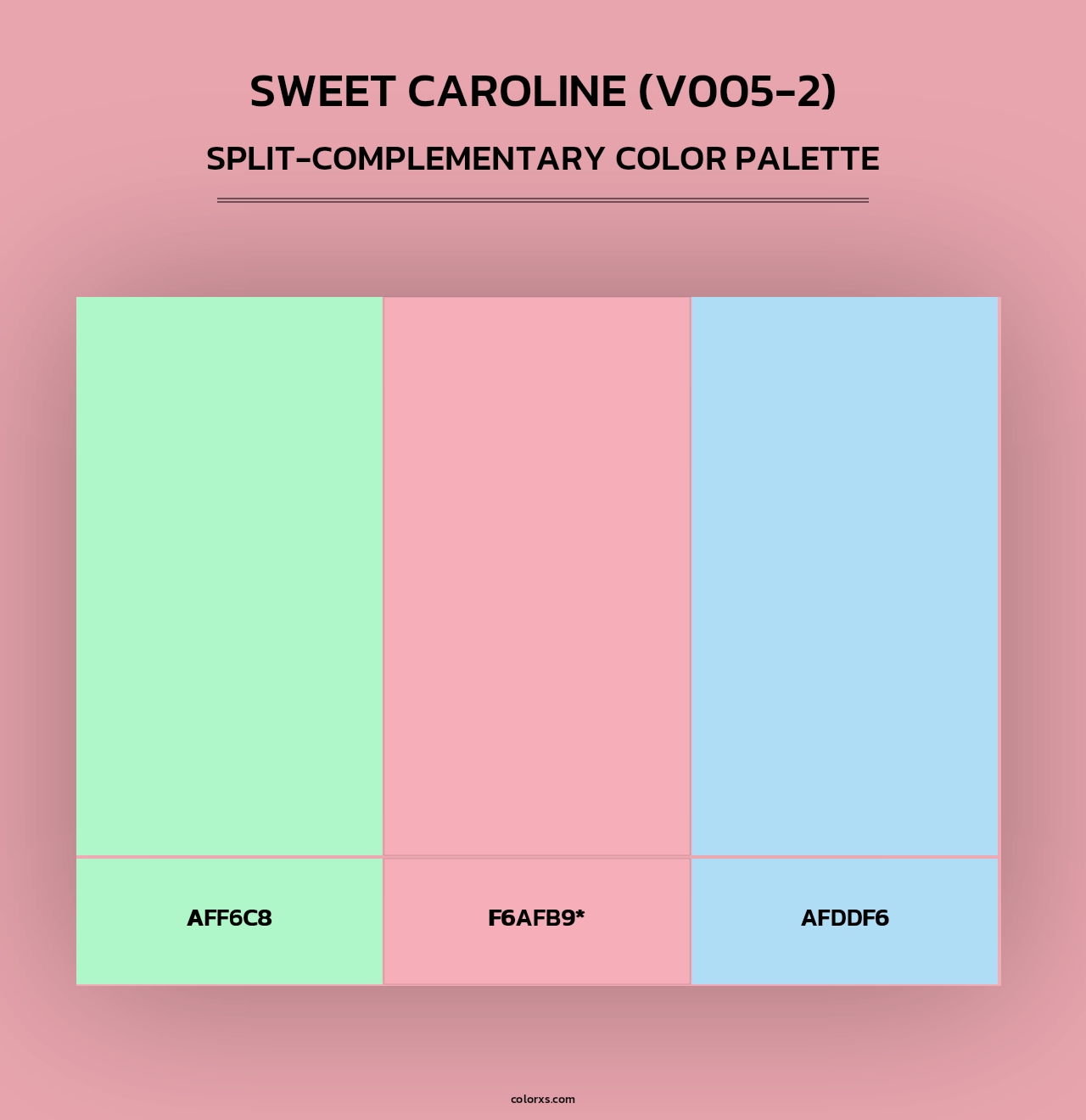 Sweet Caroline (V005-2) - Split-Complementary Color Palette