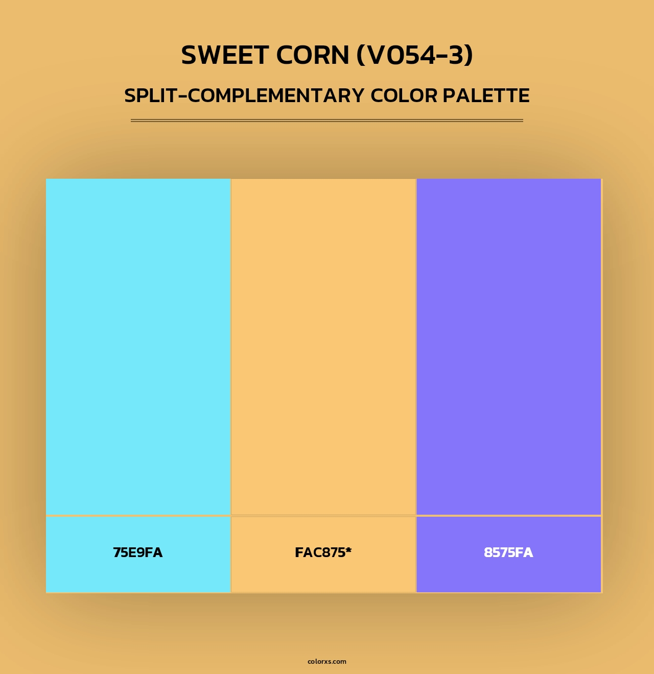 Sweet Corn (V054-3) - Split-Complementary Color Palette