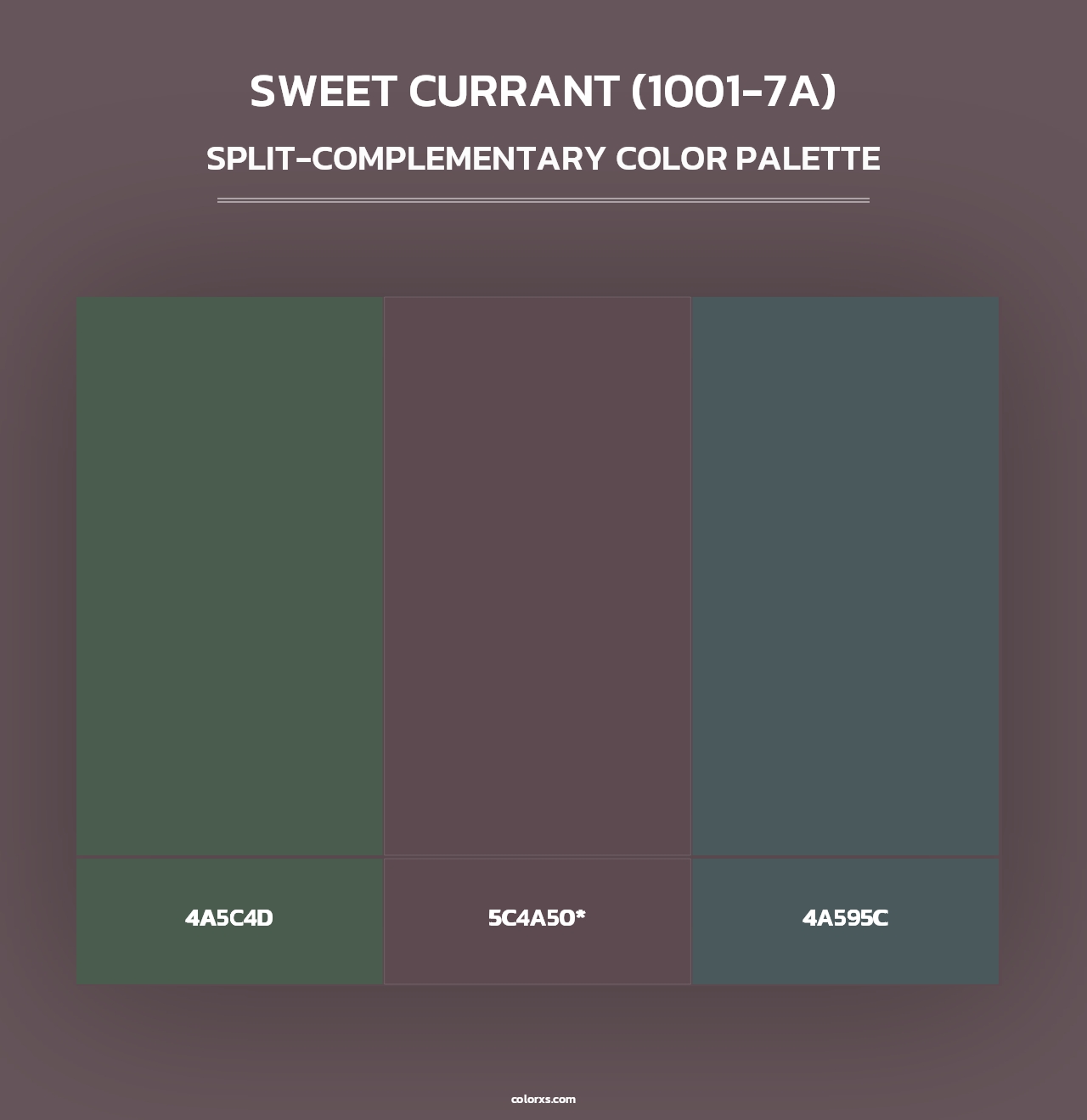 Sweet Currant (1001-7A) - Split-Complementary Color Palette