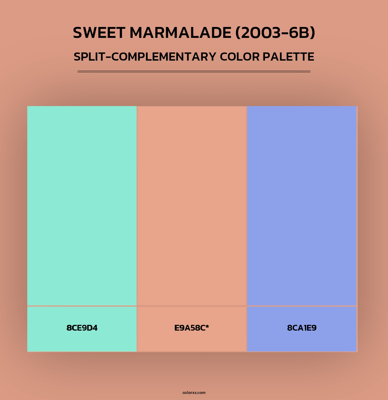 Sweet Marmalade (2003-6B) - Split-Complementary Color Palette