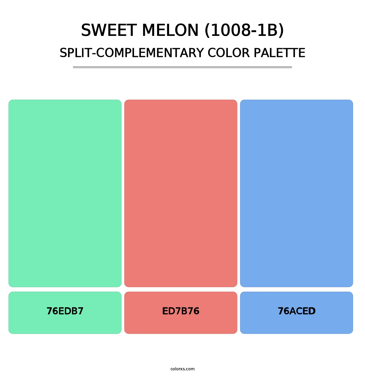Sweet Melon (1008-1B) - Split-Complementary Color Palette