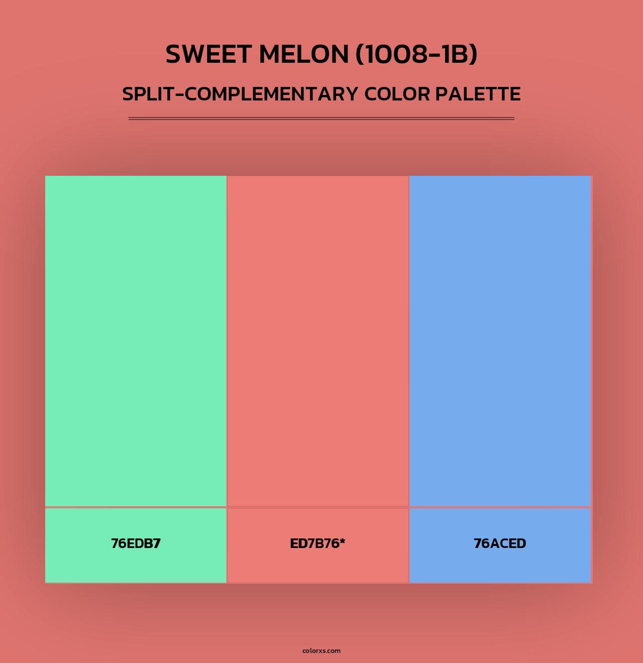 Sweet Melon (1008-1B) - Split-Complementary Color Palette