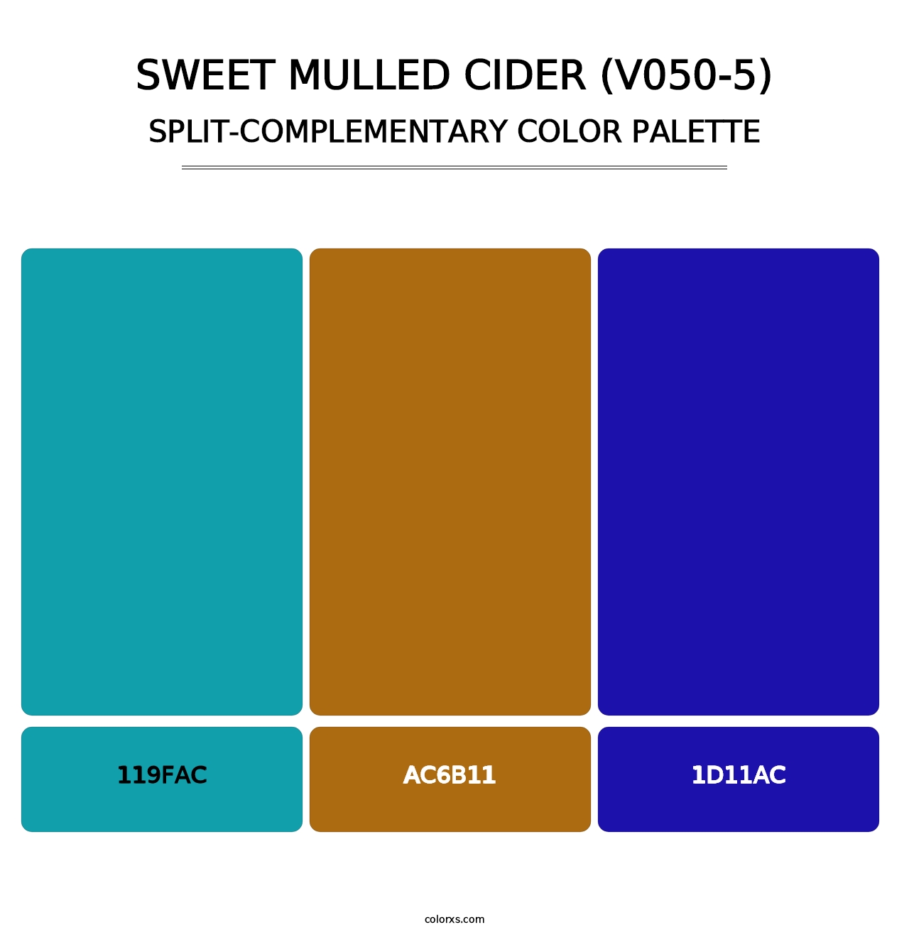Sweet Mulled Cider (V050-5) - Split-Complementary Color Palette