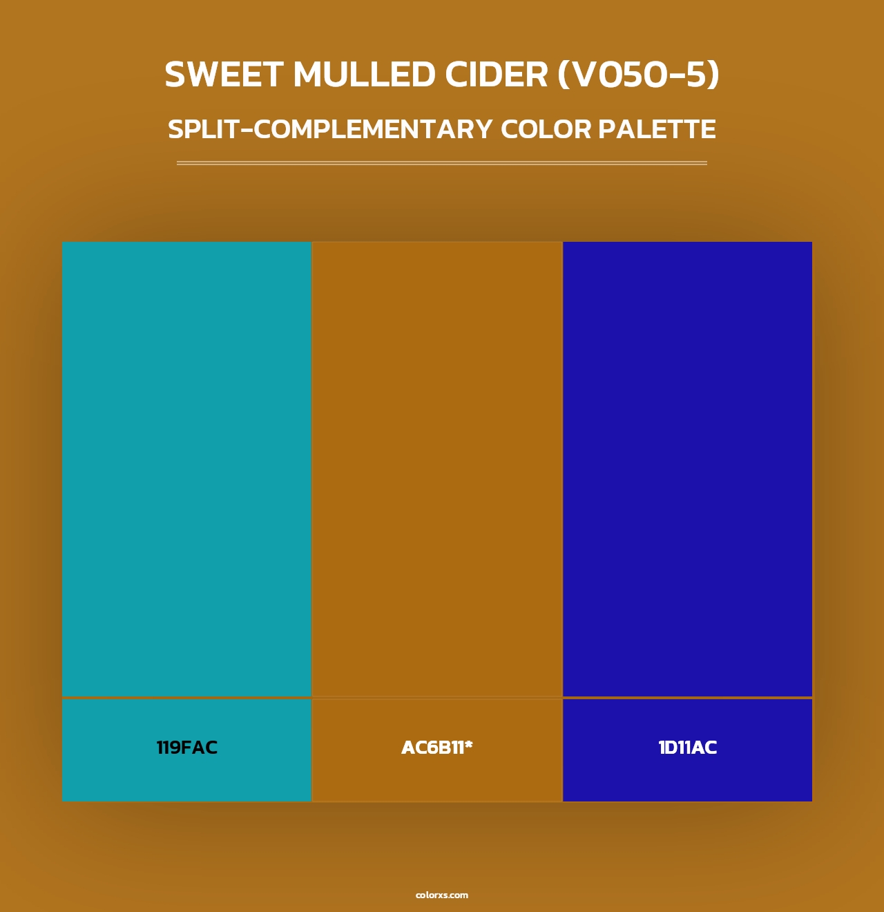 Sweet Mulled Cider (V050-5) - Split-Complementary Color Palette