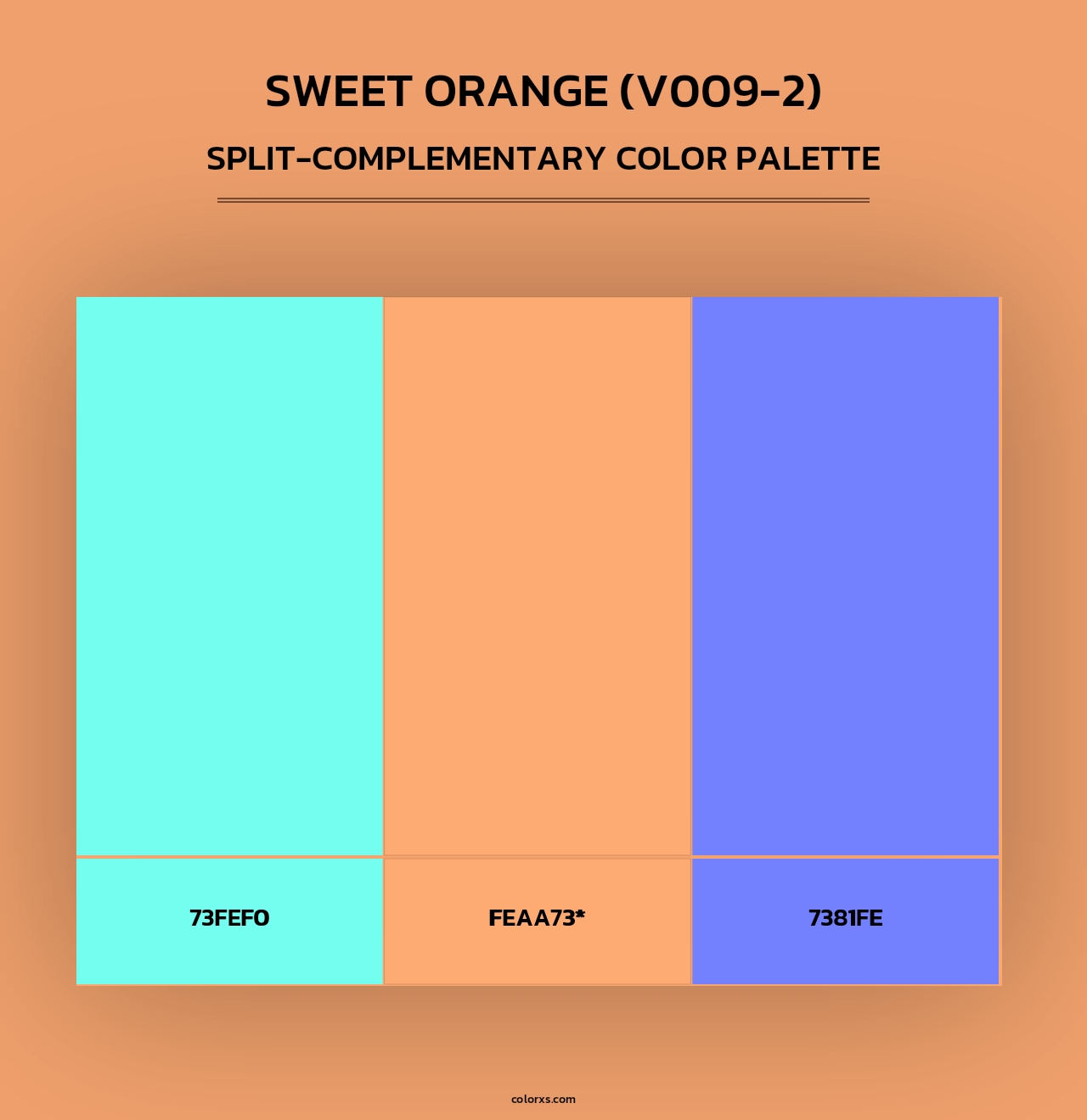 Sweet Orange (V009-2) - Split-Complementary Color Palette