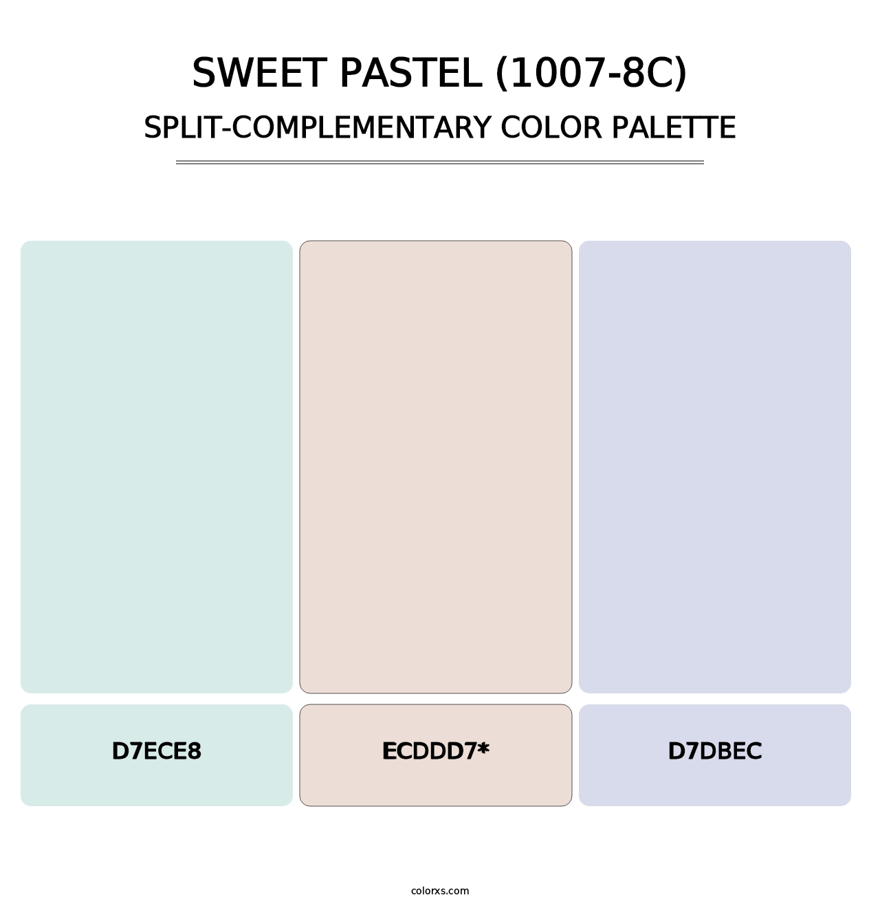Sweet Pastel (1007-8C) - Split-Complementary Color Palette