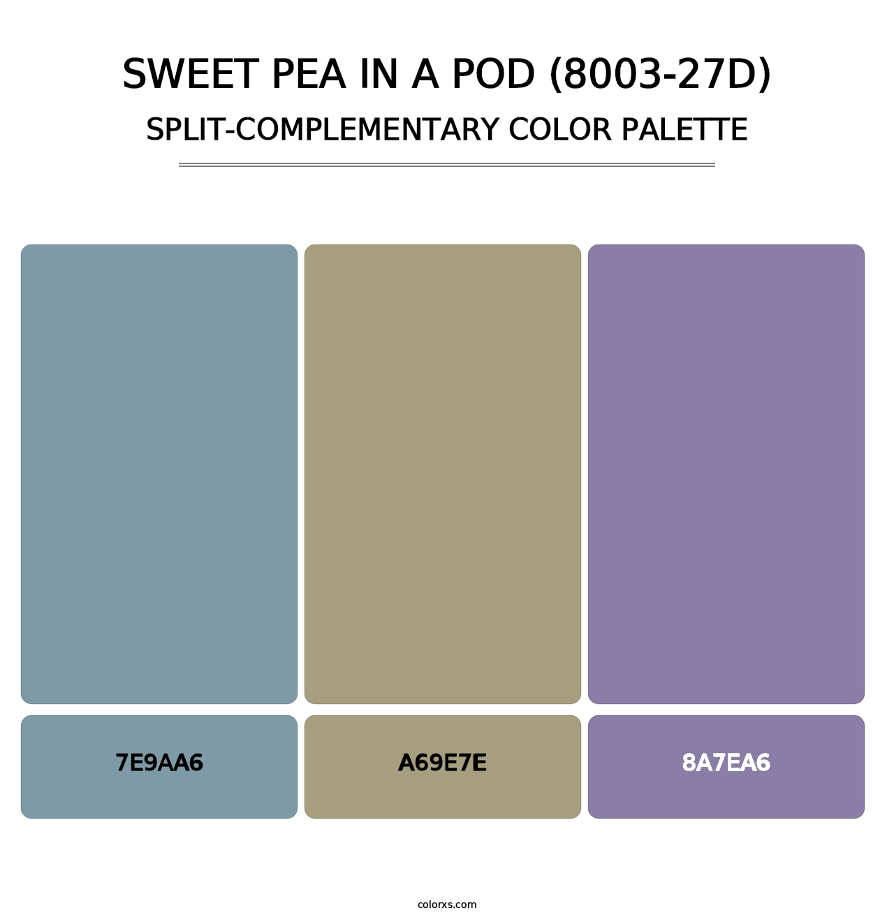 Sweet Pea in a Pod (8003-27D) - Split-Complementary Color Palette