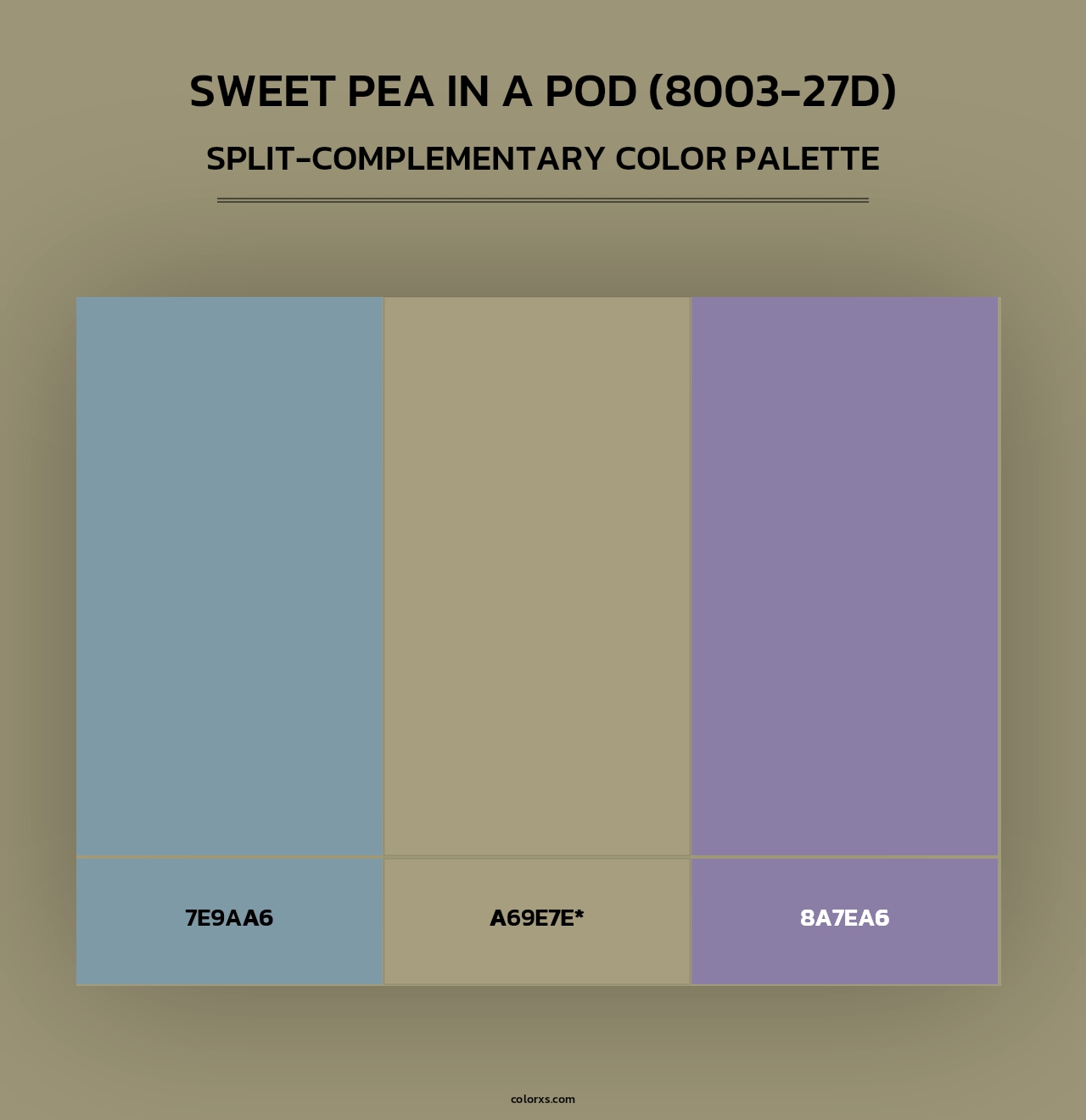 Sweet Pea in a Pod (8003-27D) - Split-Complementary Color Palette