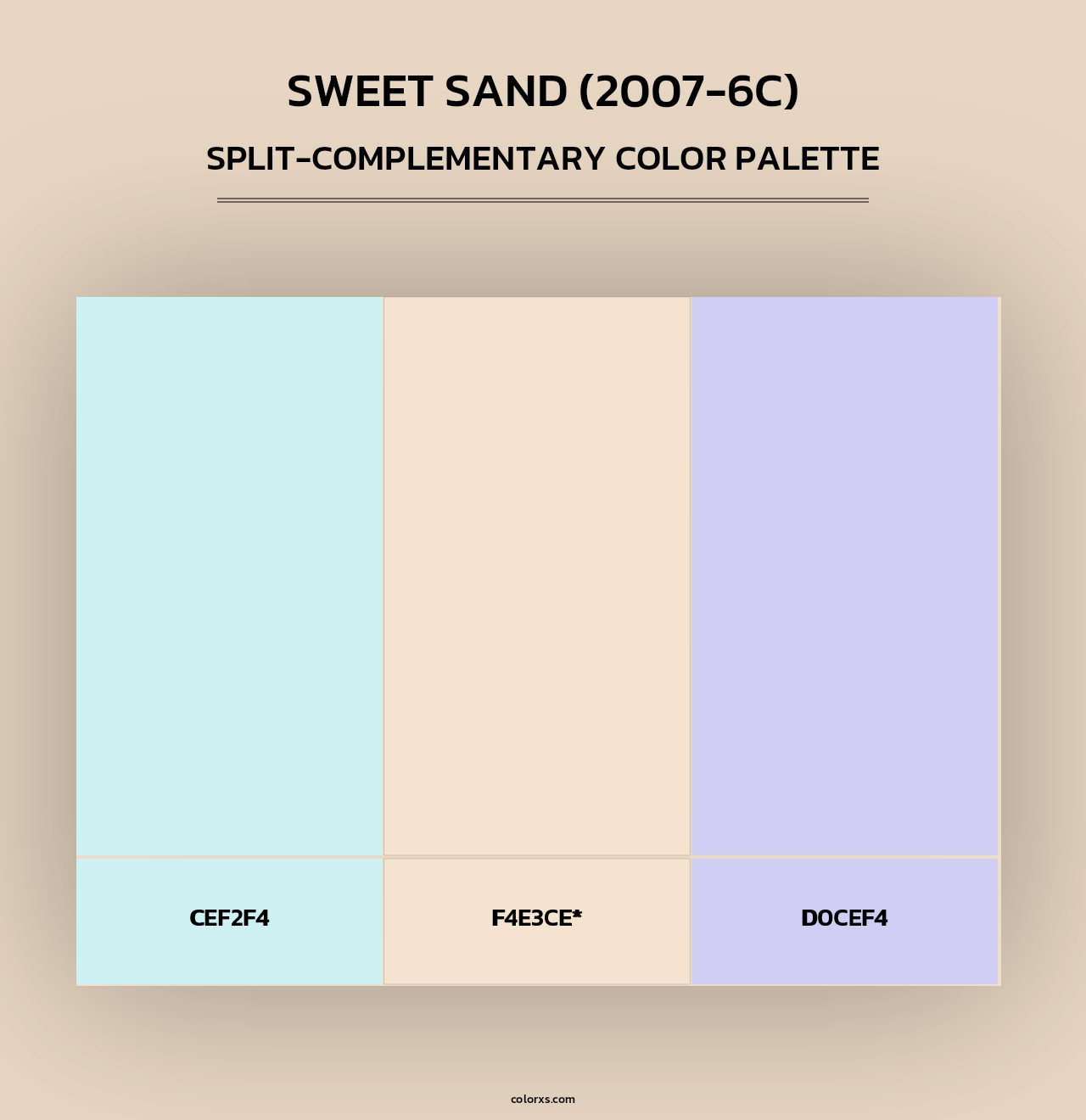 Sweet Sand (2007-6C) - Split-Complementary Color Palette