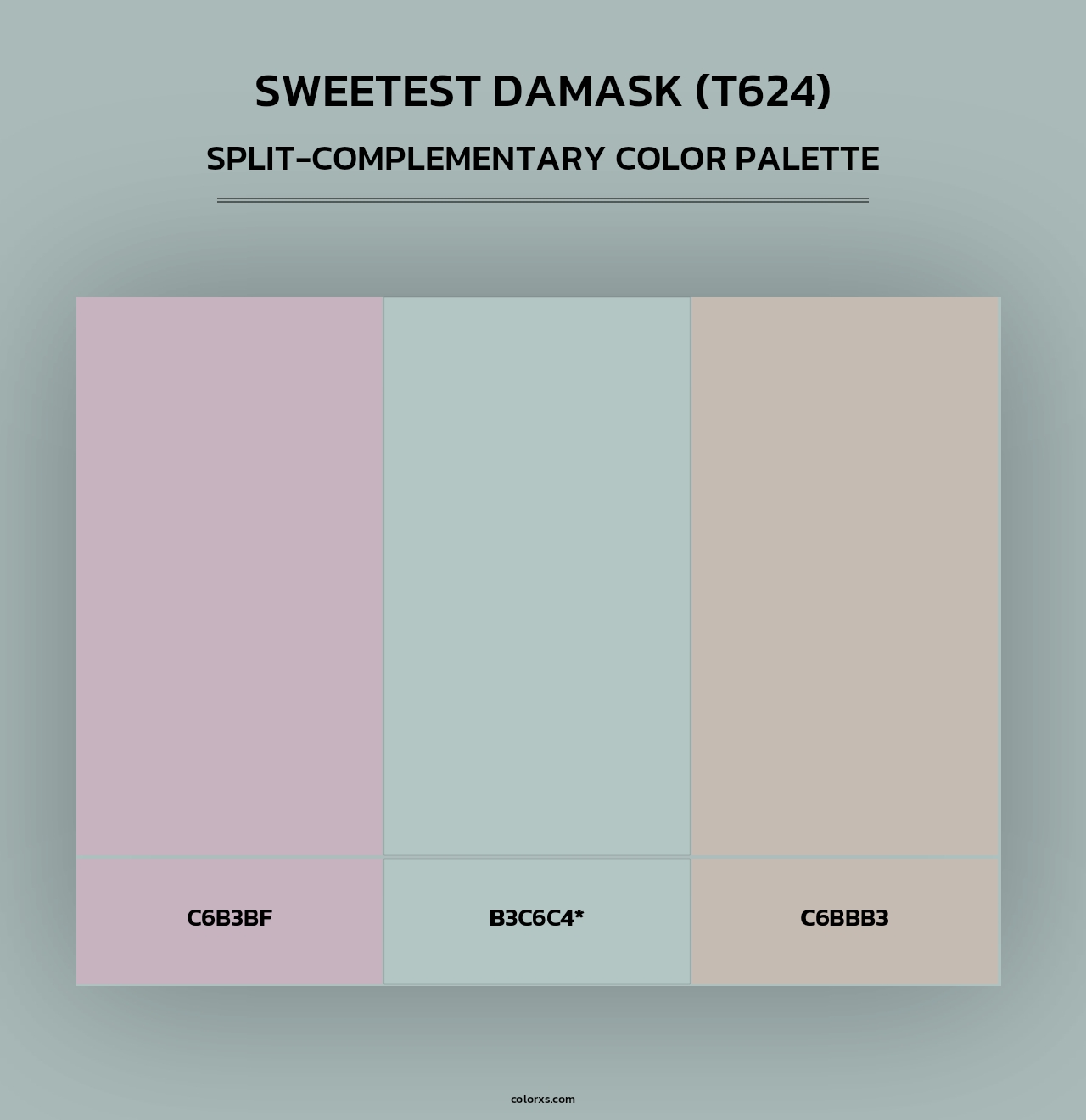 Sweetest Damask (T624) - Split-Complementary Color Palette