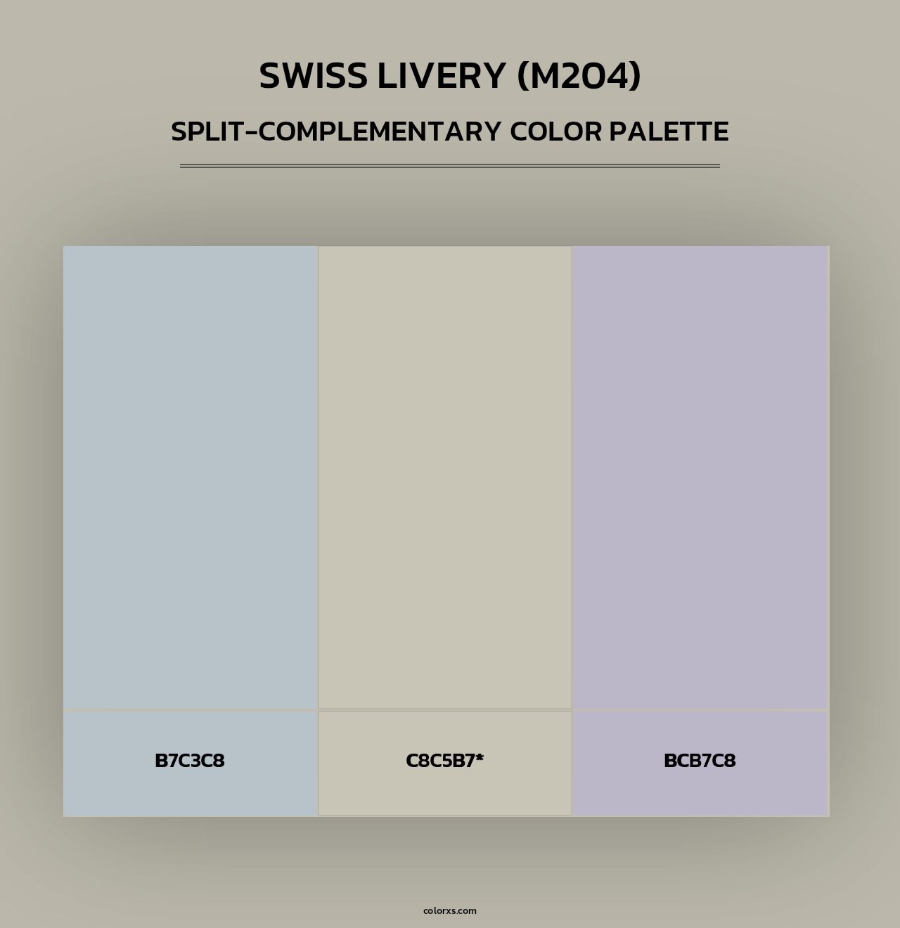 Swiss Livery (M204) - Split-Complementary Color Palette