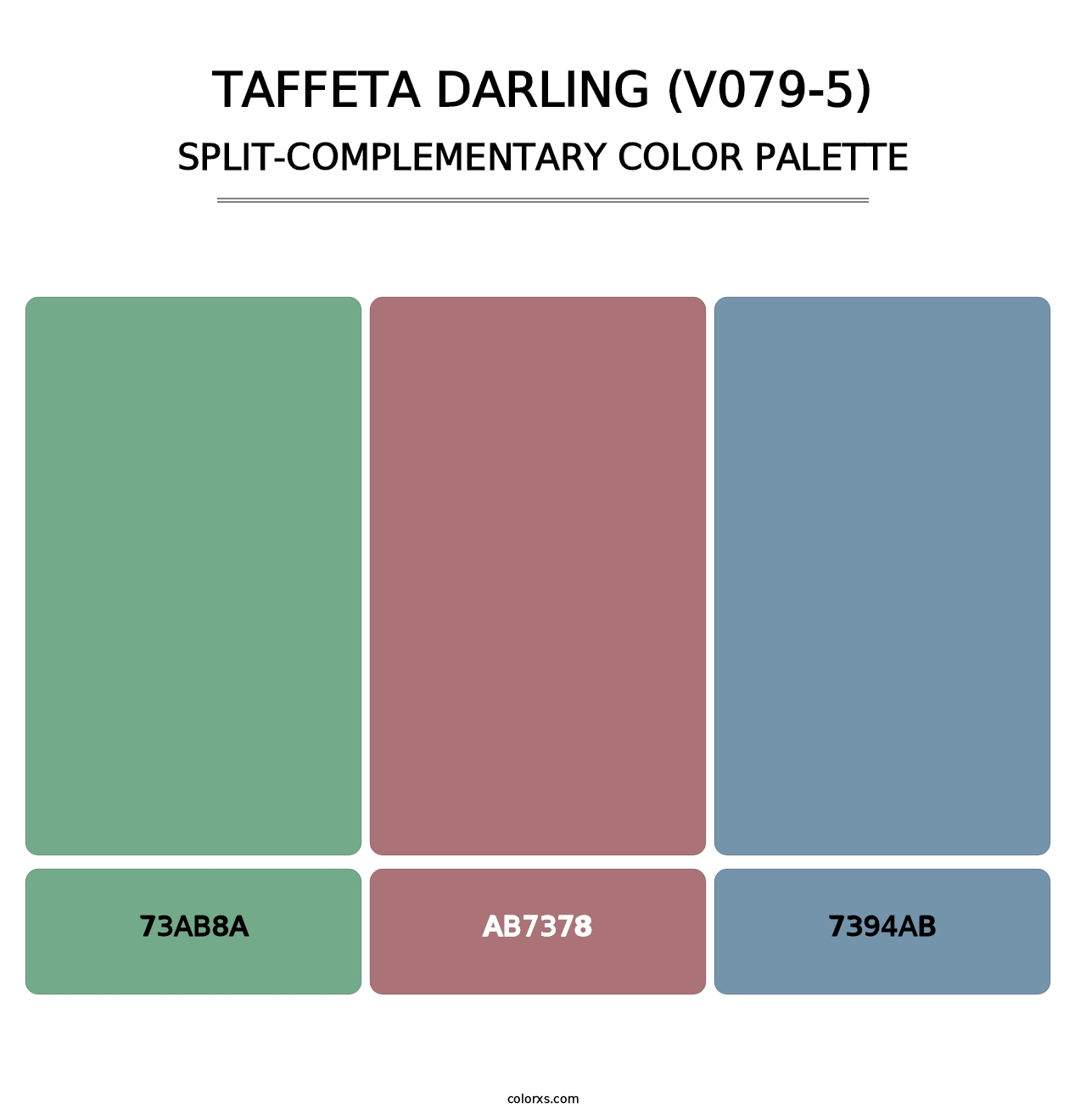 Taffeta Darling (V079-5) - Split-Complementary Color Palette