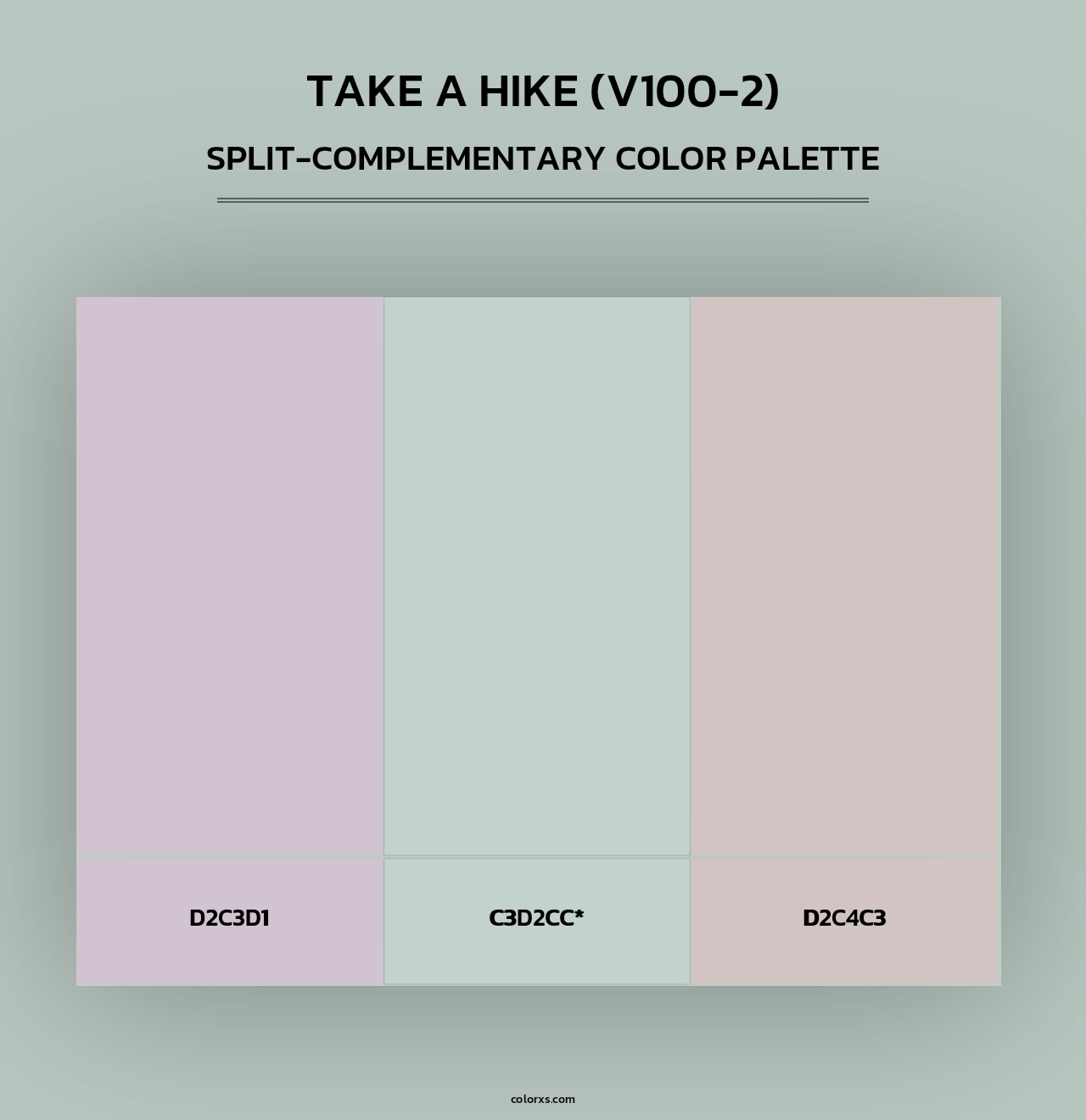 Take a Hike (V100-2) - Split-Complementary Color Palette