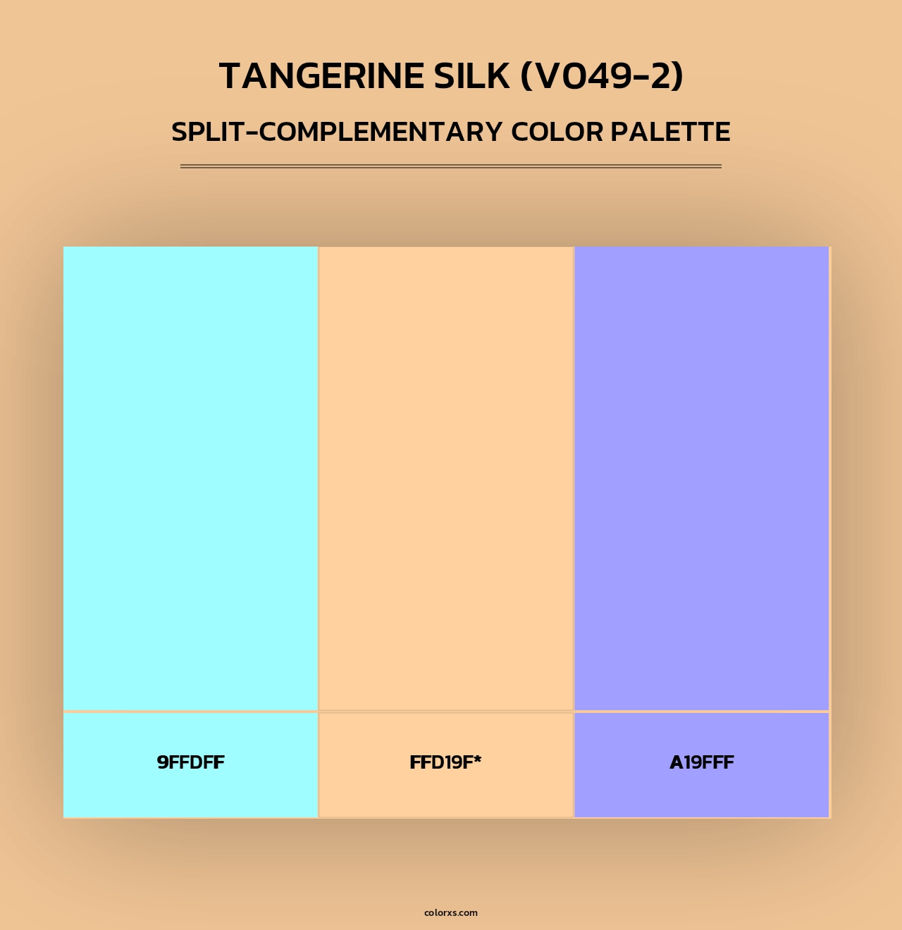 Tangerine Silk (V049-2) - Split-Complementary Color Palette