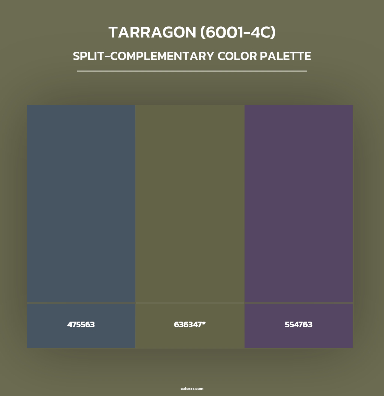 Tarragon (6001-4C) - Split-Complementary Color Palette