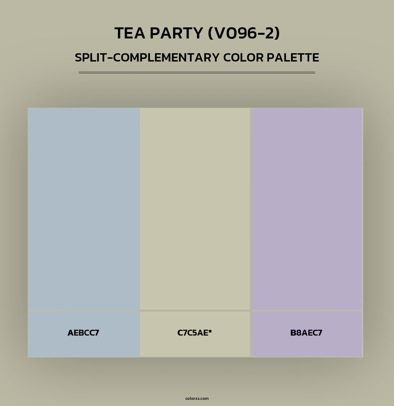 Tea Party (V096-2) - Split-Complementary Color Palette