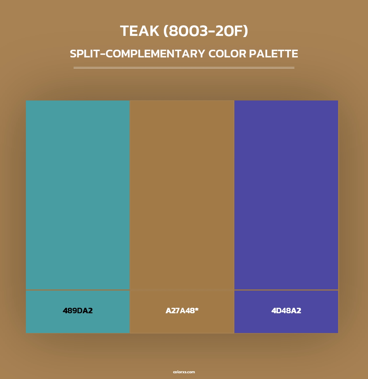 Teak (8003-20F) - Split-Complementary Color Palette
