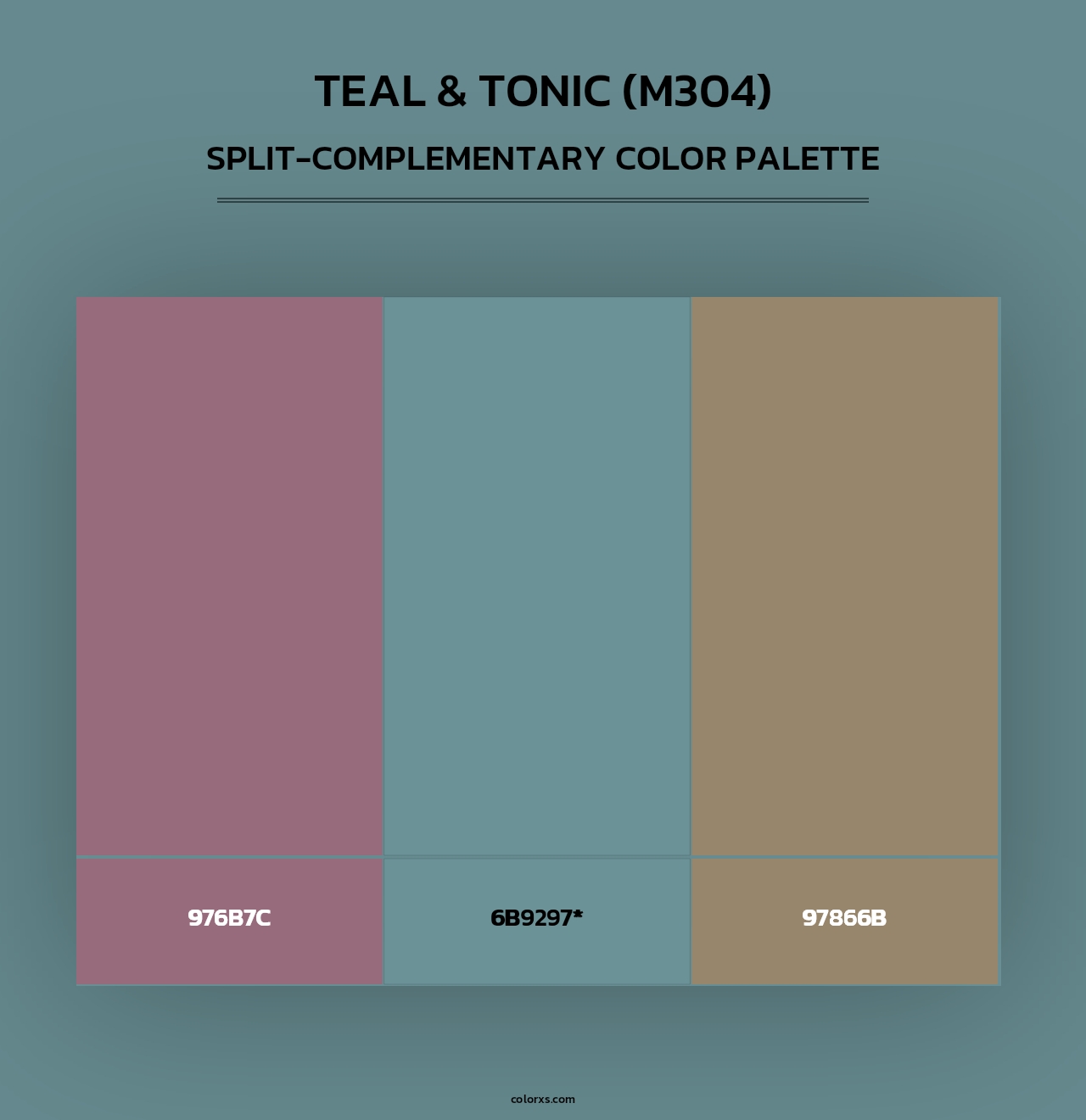 Teal & Tonic (M304) - Split-Complementary Color Palette