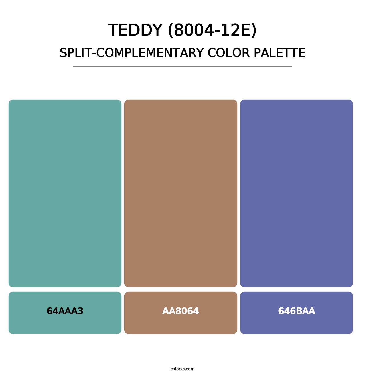 Teddy (8004-12E) - Split-Complementary Color Palette
