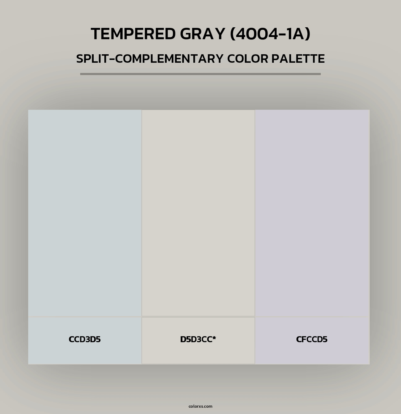 Tempered Gray (4004-1A) - Split-Complementary Color Palette