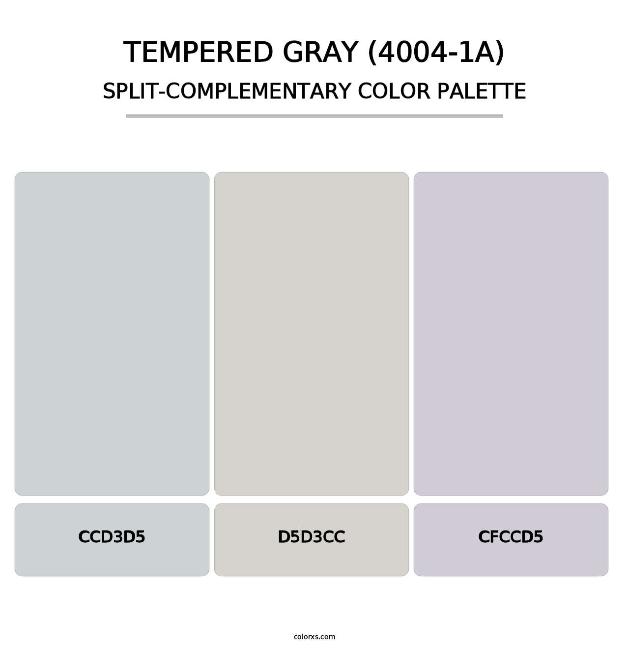 Tempered Gray (4004-1A) - Split-Complementary Color Palette