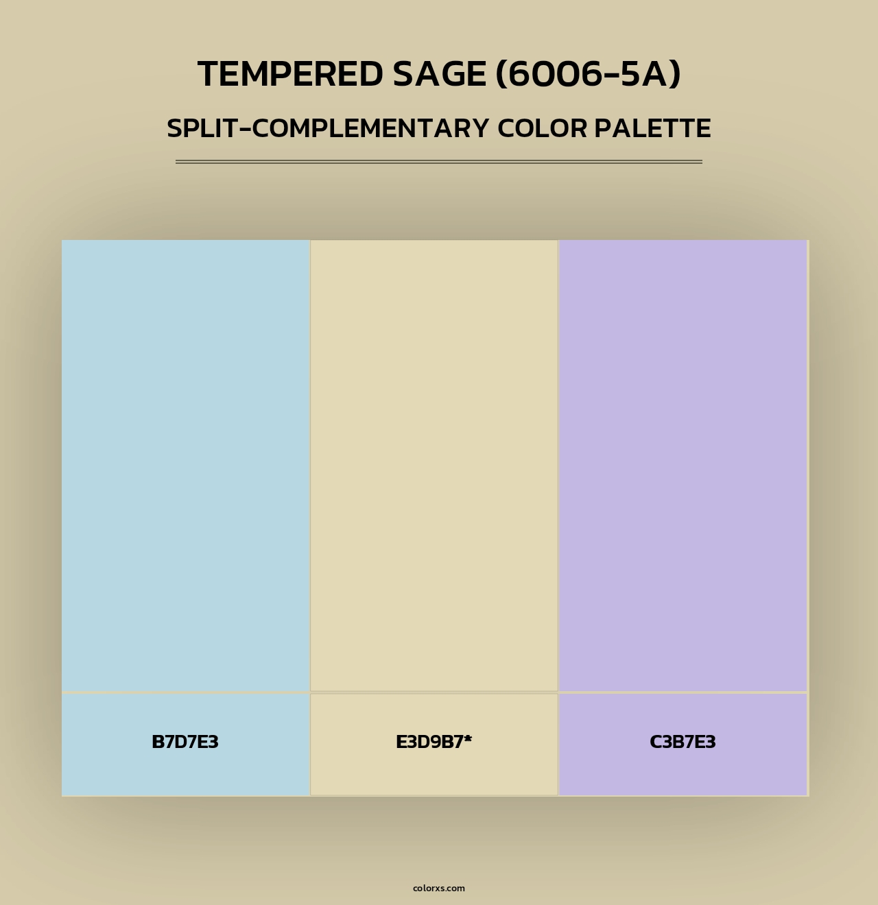 Tempered Sage (6006-5A) - Split-Complementary Color Palette
