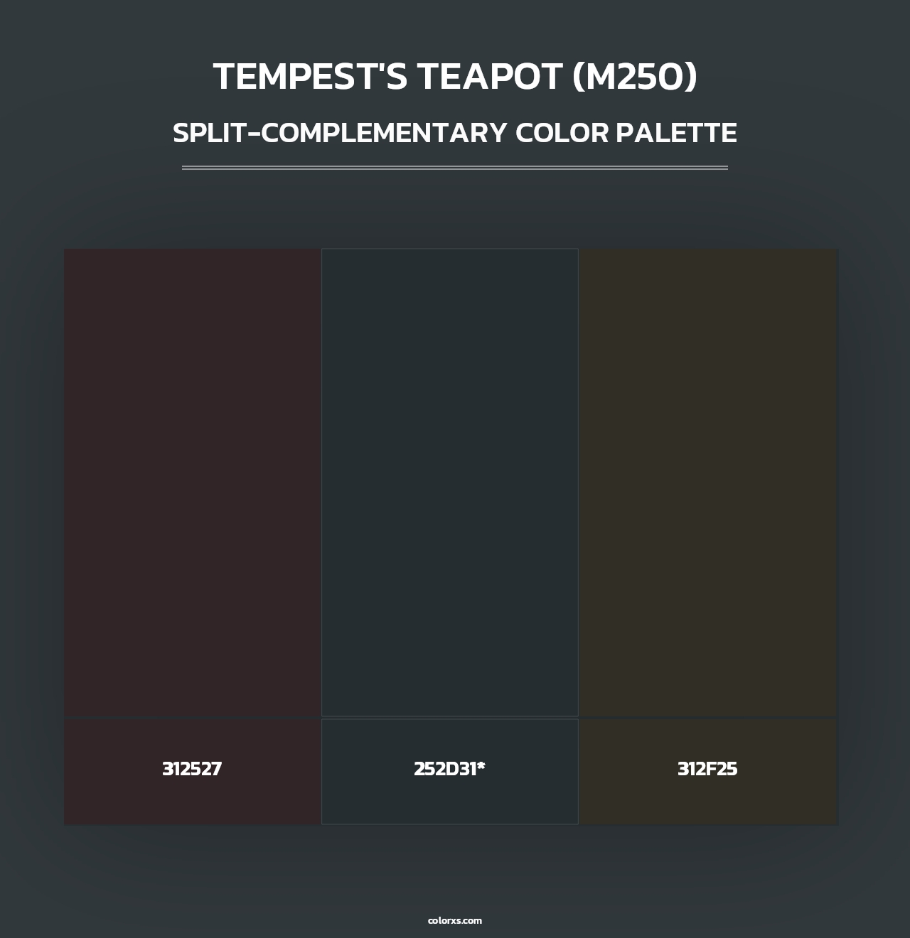 Tempest's Teapot (M250) - Split-Complementary Color Palette