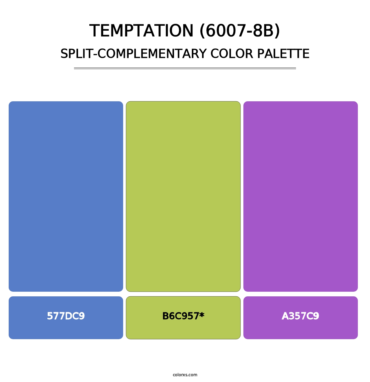 Temptation (6007-8B) - Split-Complementary Color Palette