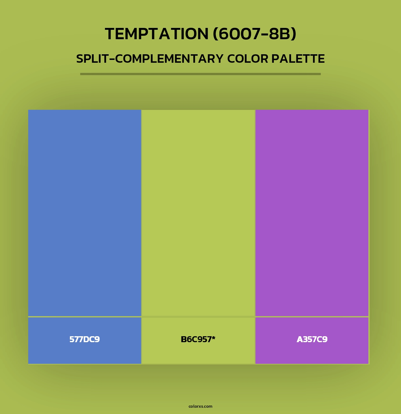 Temptation (6007-8B) - Split-Complementary Color Palette
