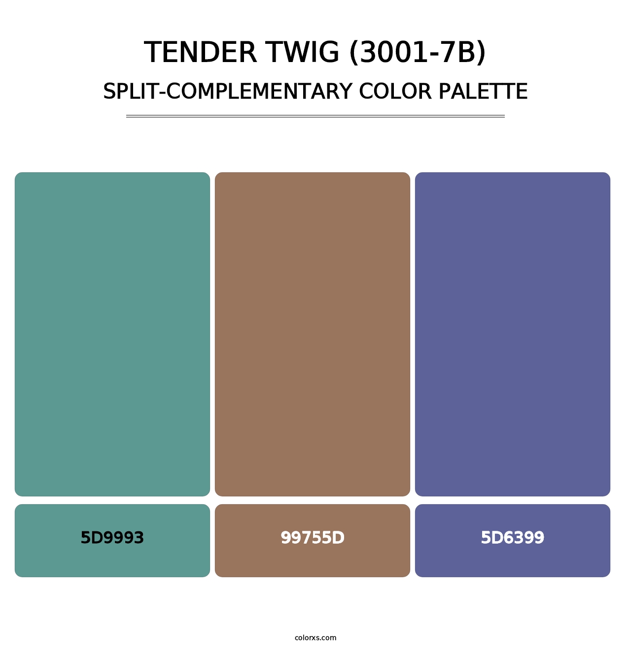 Tender Twig (3001-7B) - Split-Complementary Color Palette
