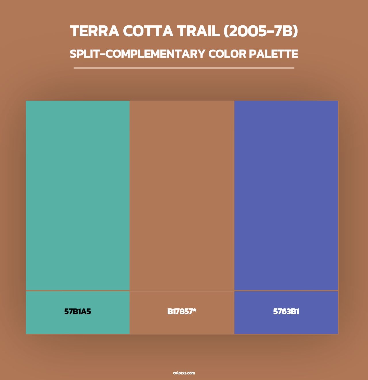 Terra Cotta Trail (2005-7B) - Split-Complementary Color Palette