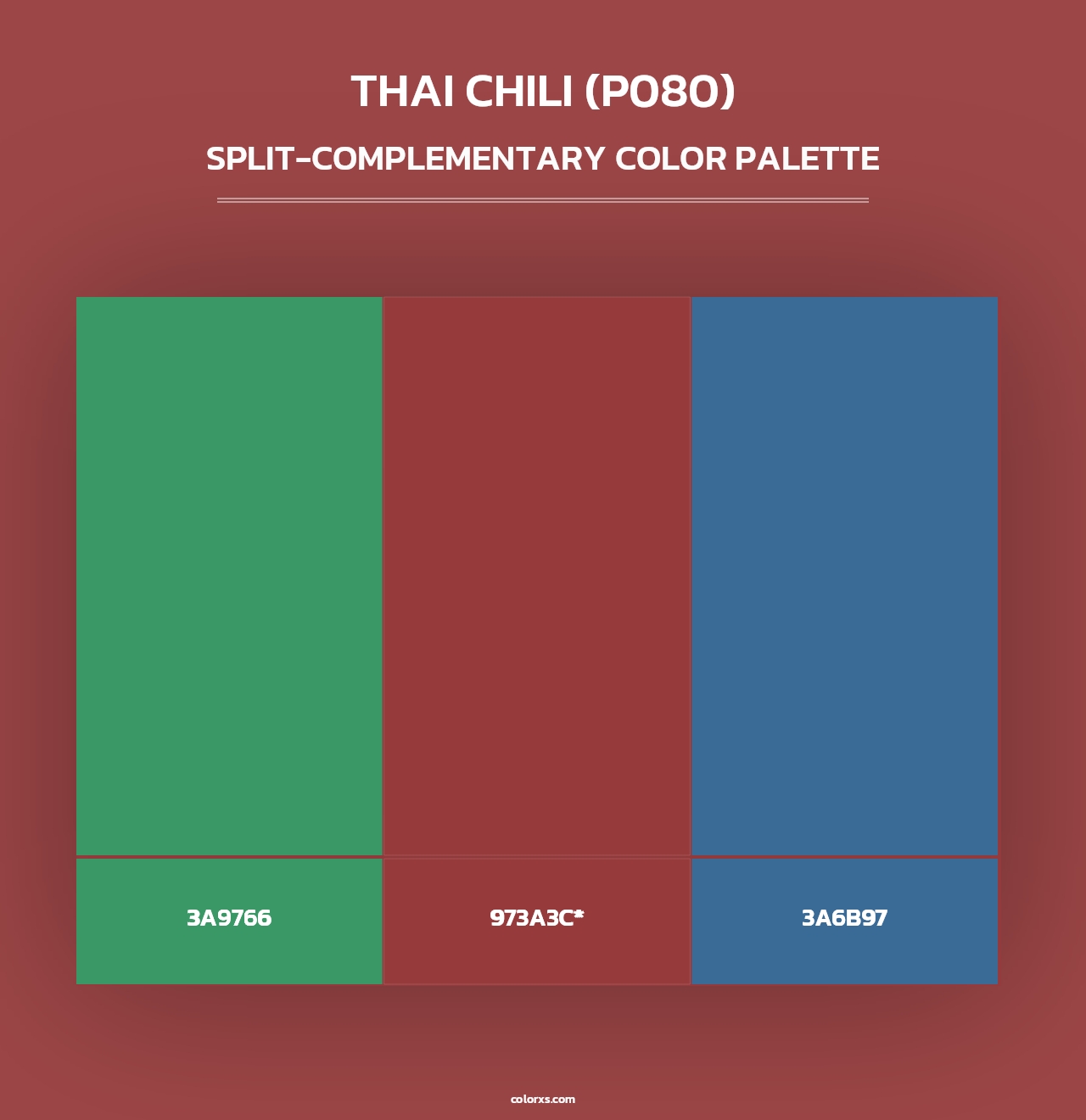 Thai Chili (P080) - Split-Complementary Color Palette