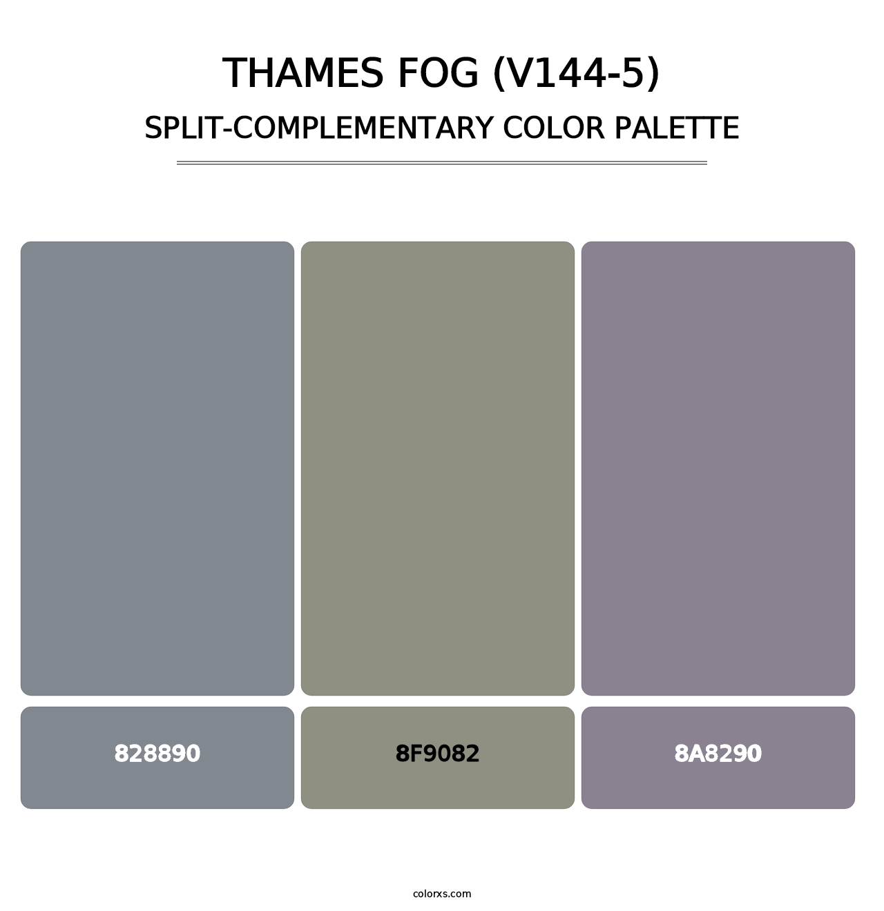 Thames Fog (V144-5) - Split-Complementary Color Palette