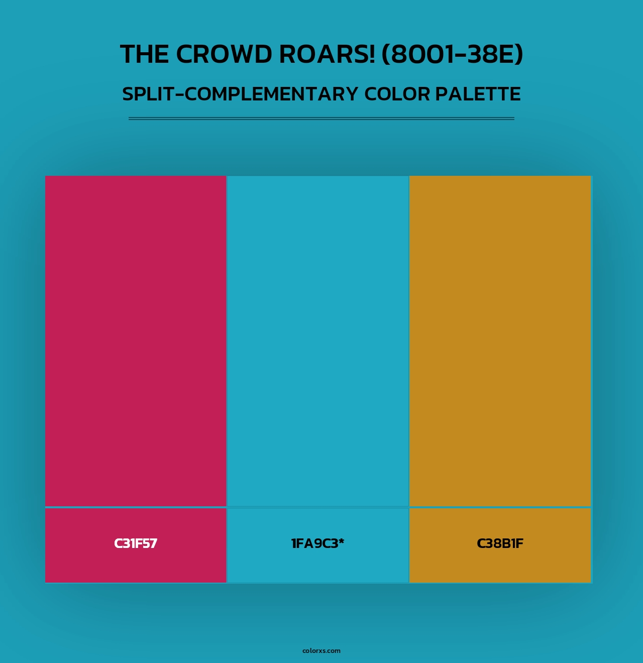 The Crowd Roars! (8001-38E) - Split-Complementary Color Palette