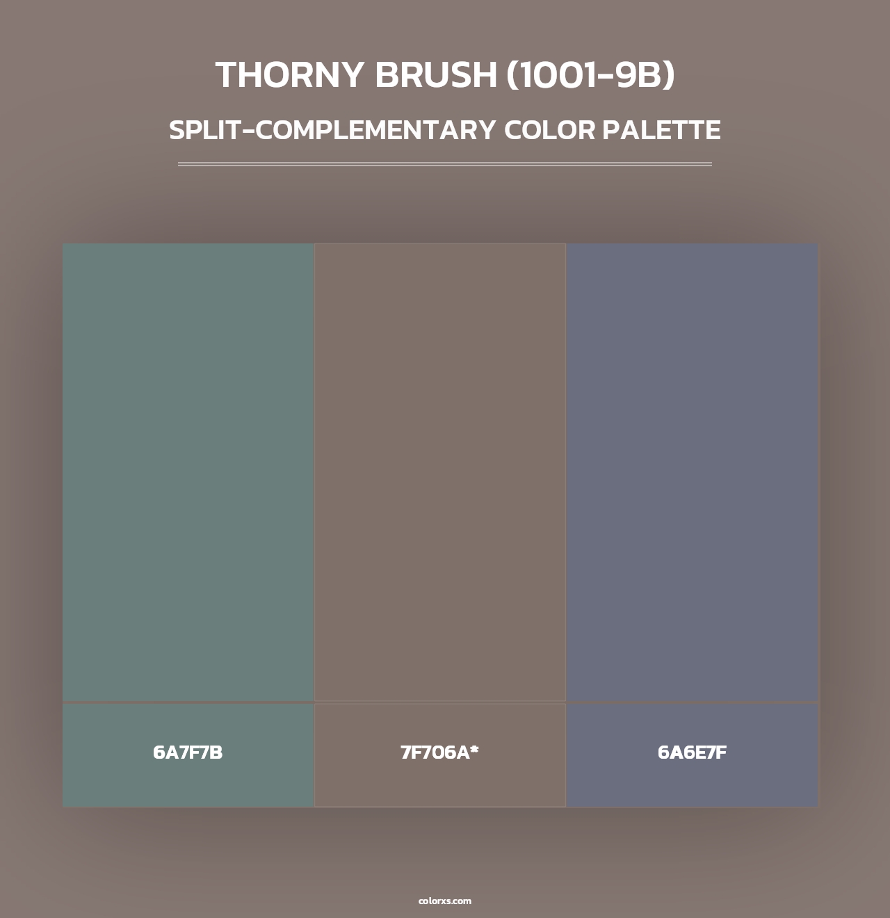 Thorny Brush (1001-9B) - Split-Complementary Color Palette