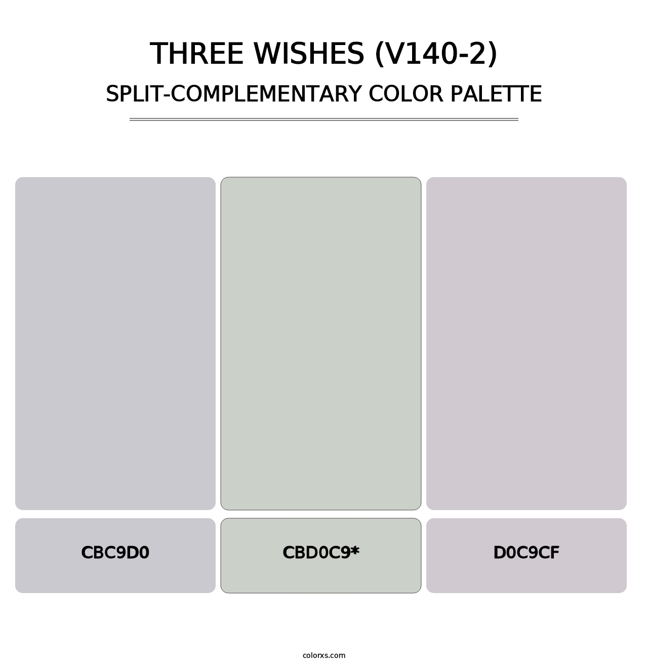 Three Wishes (V140-2) - Split-Complementary Color Palette