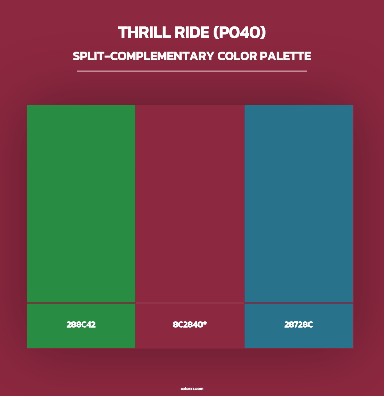 Thrill Ride (P040) - Split-Complementary Color Palette