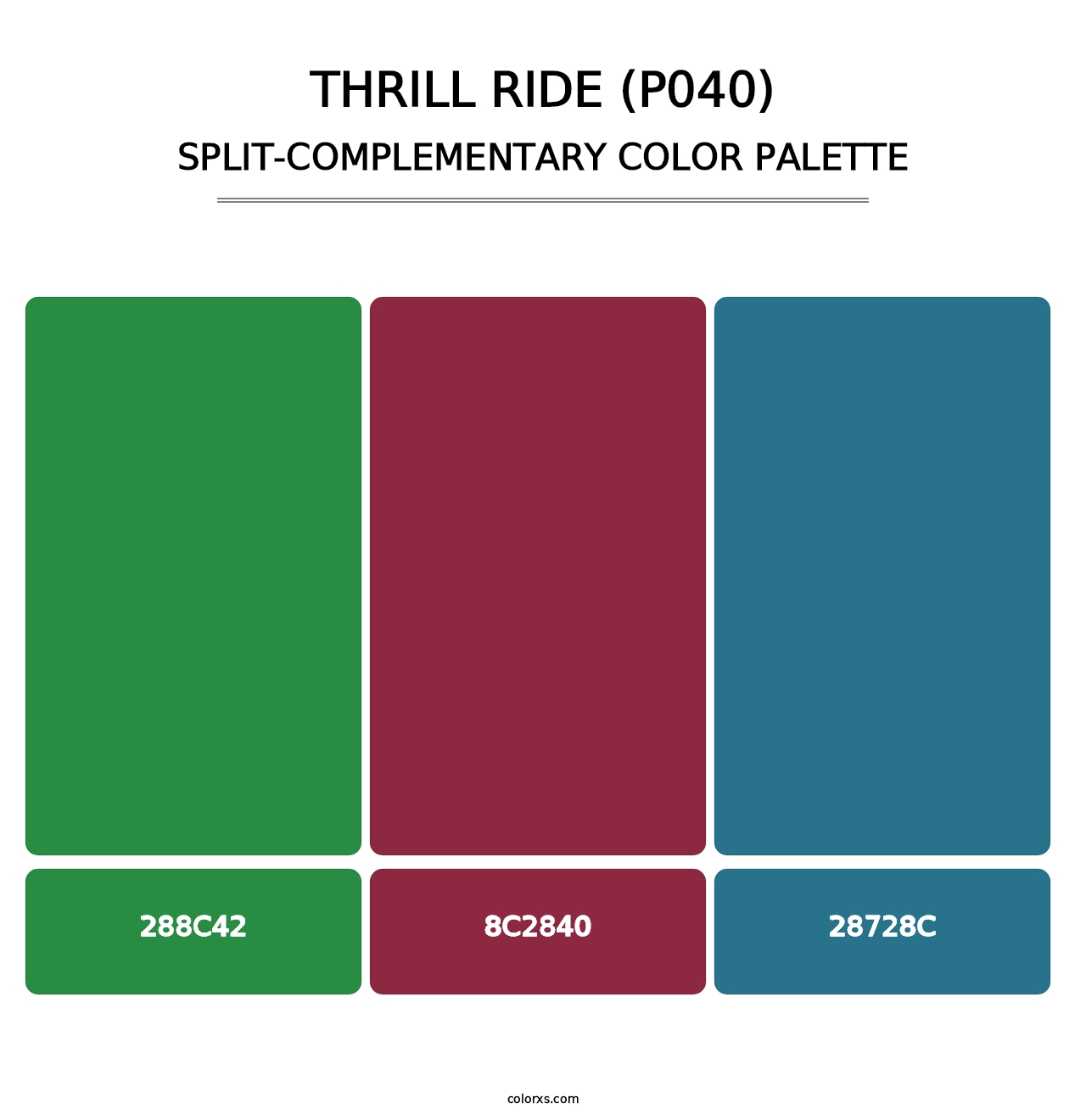 Thrill Ride (P040) - Split-Complementary Color Palette