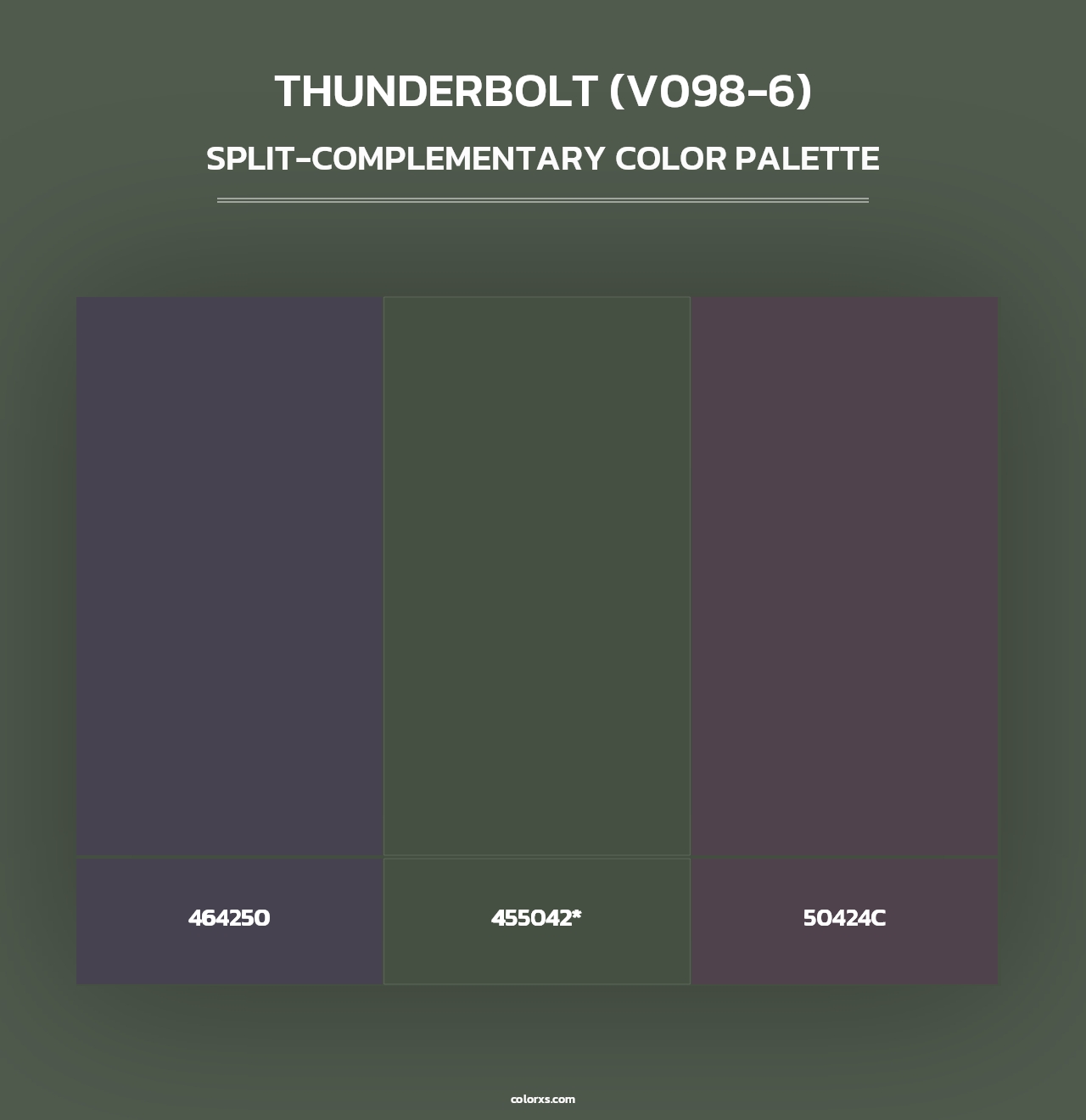 Thunderbolt (V098-6) - Split-Complementary Color Palette