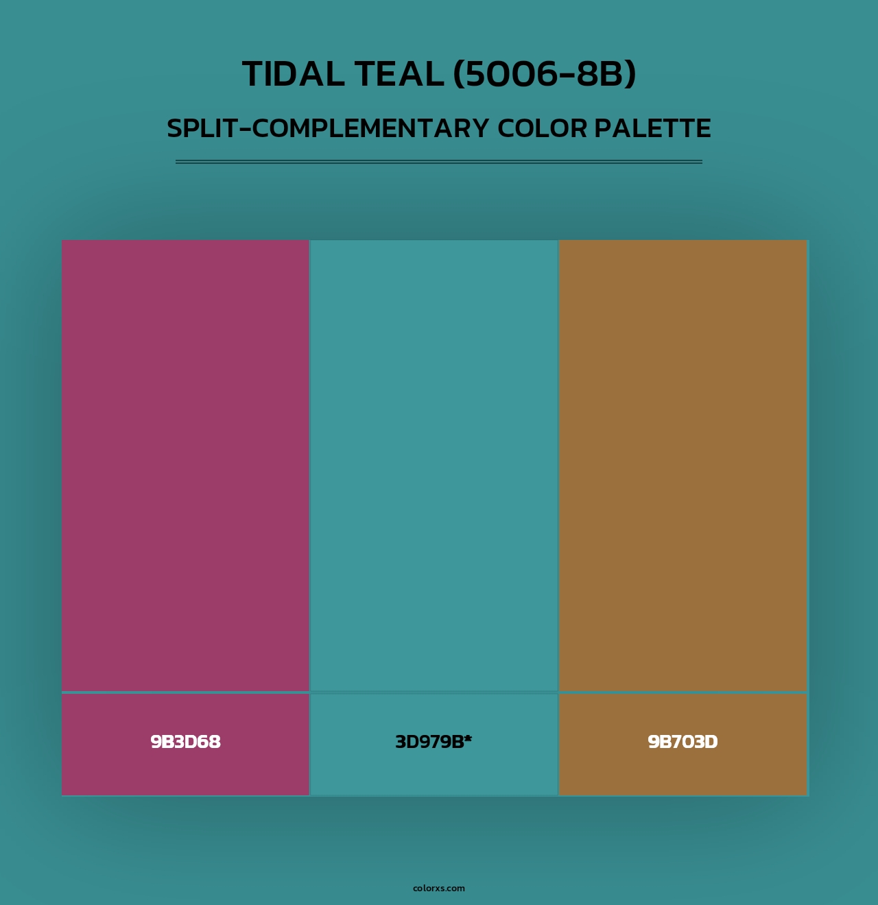 Tidal Teal (5006-8B) - Split-Complementary Color Palette