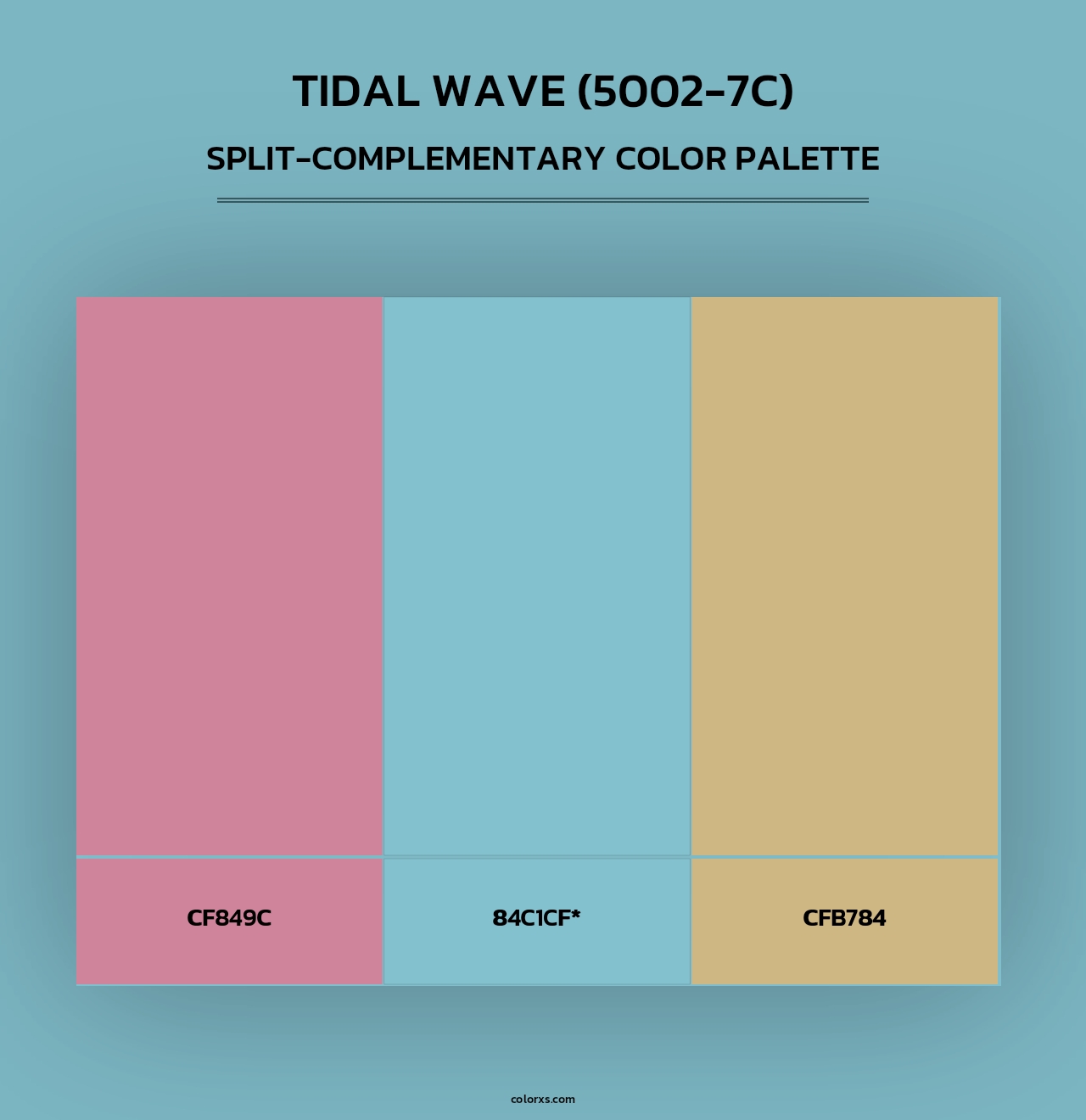 Tidal Wave (5002-7C) - Split-Complementary Color Palette