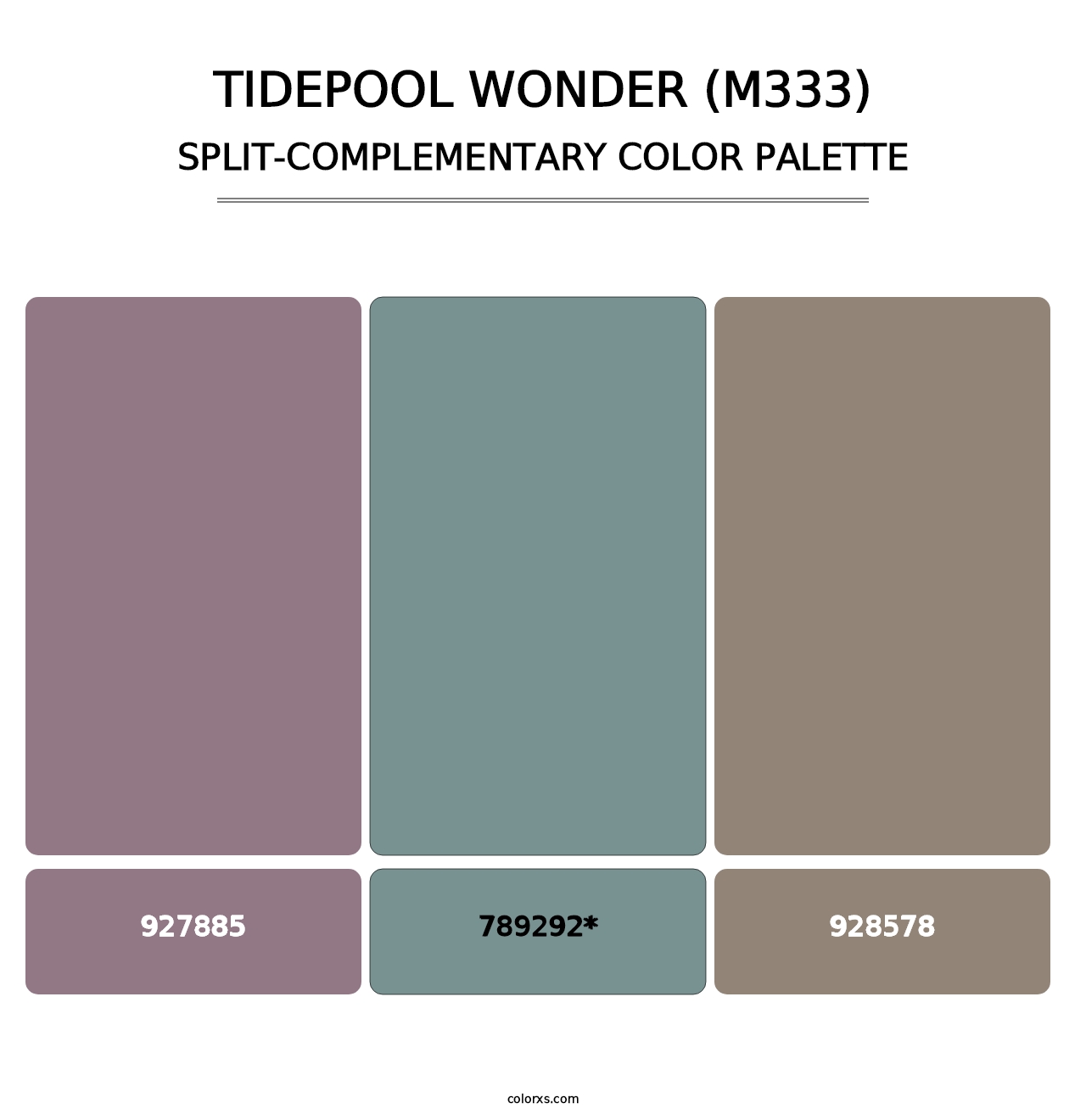 Tidepool Wonder (M333) - Split-Complementary Color Palette