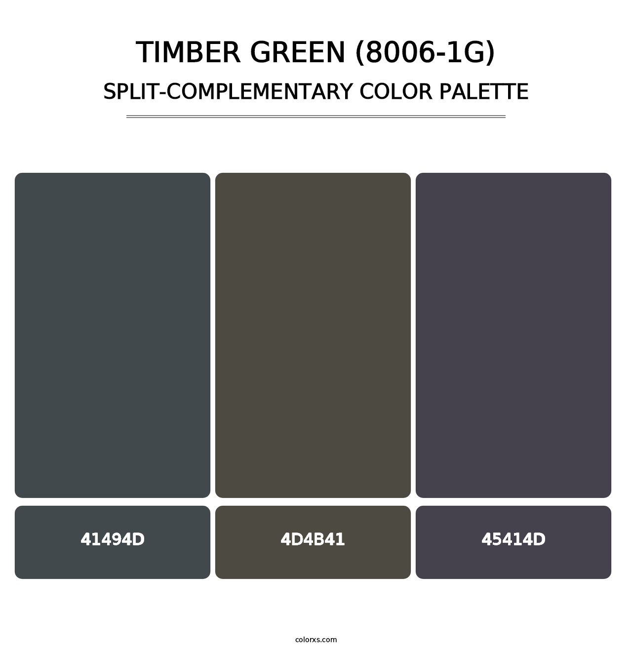 Timber Green (8006-1G) - Split-Complementary Color Palette