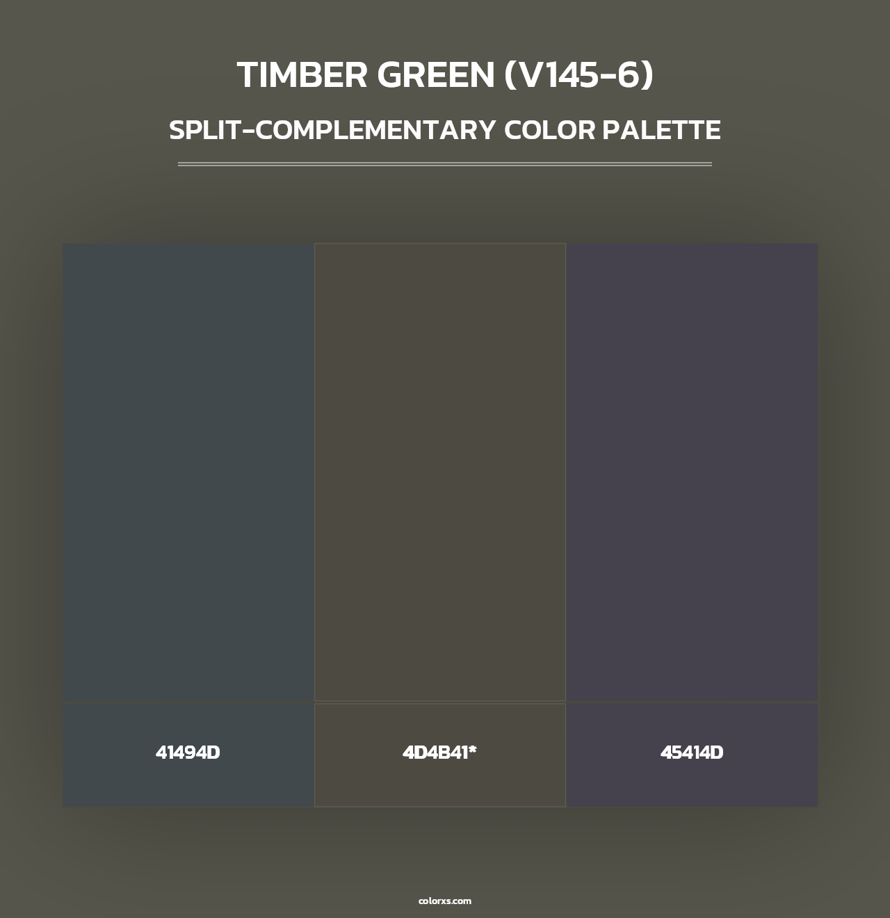 Timber Green (V145-6) - Split-Complementary Color Palette