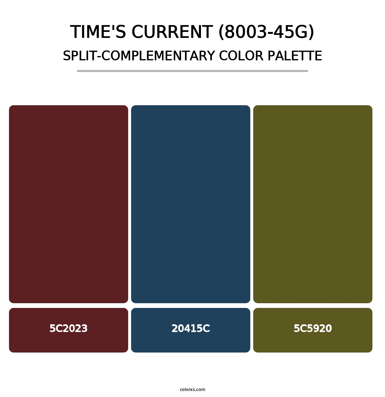 Time's Current (8003-45G) - Split-Complementary Color Palette