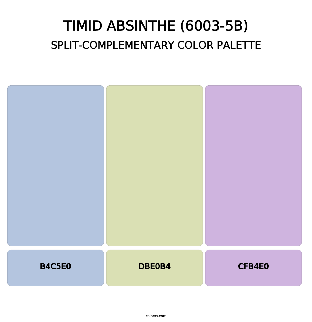 Timid Absinthe (6003-5B) - Split-Complementary Color Palette