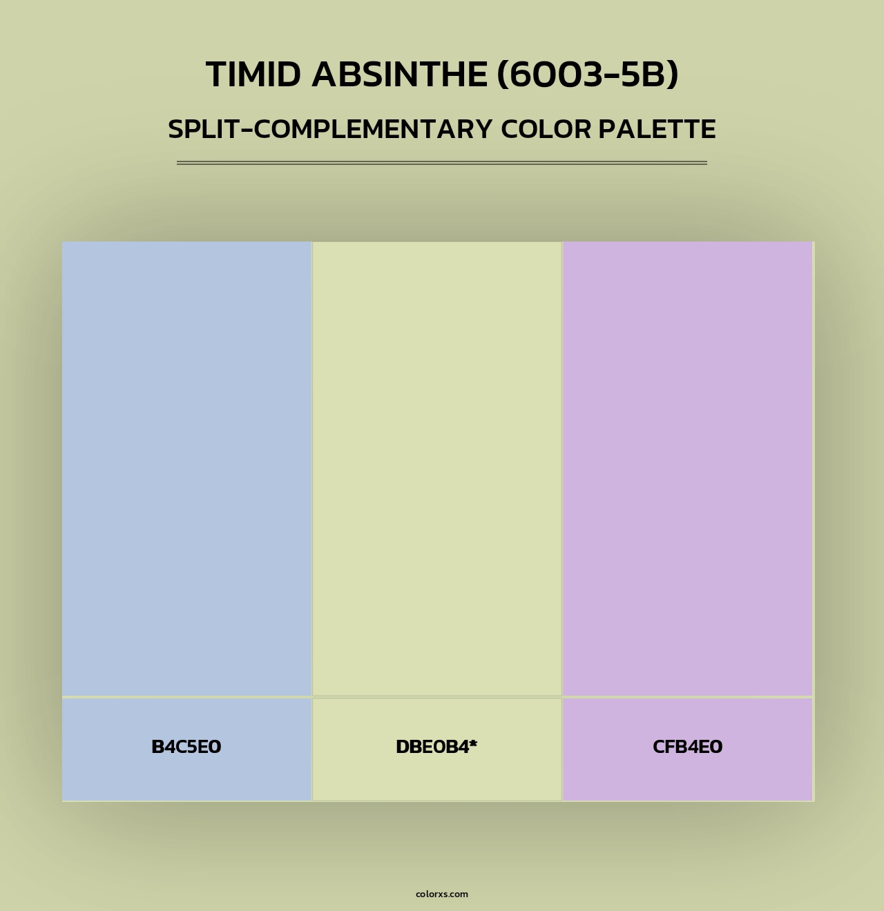 Timid Absinthe (6003-5B) - Split-Complementary Color Palette