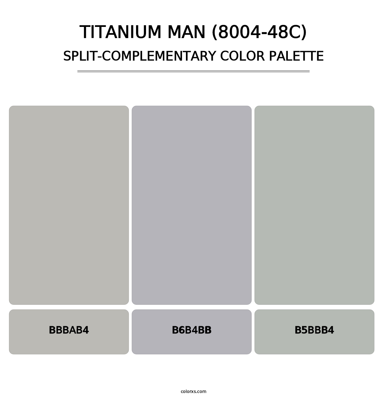 Titanium Man (8004-48C) - Split-Complementary Color Palette