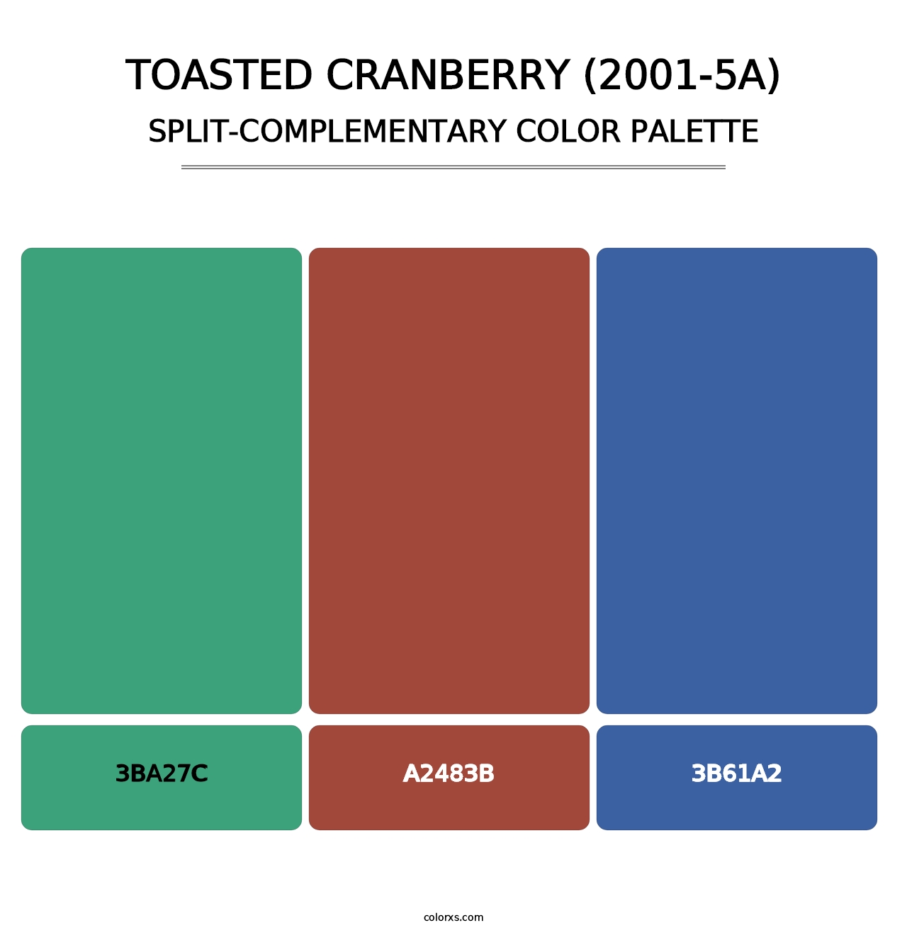 Toasted Cranberry (2001-5A) - Split-Complementary Color Palette