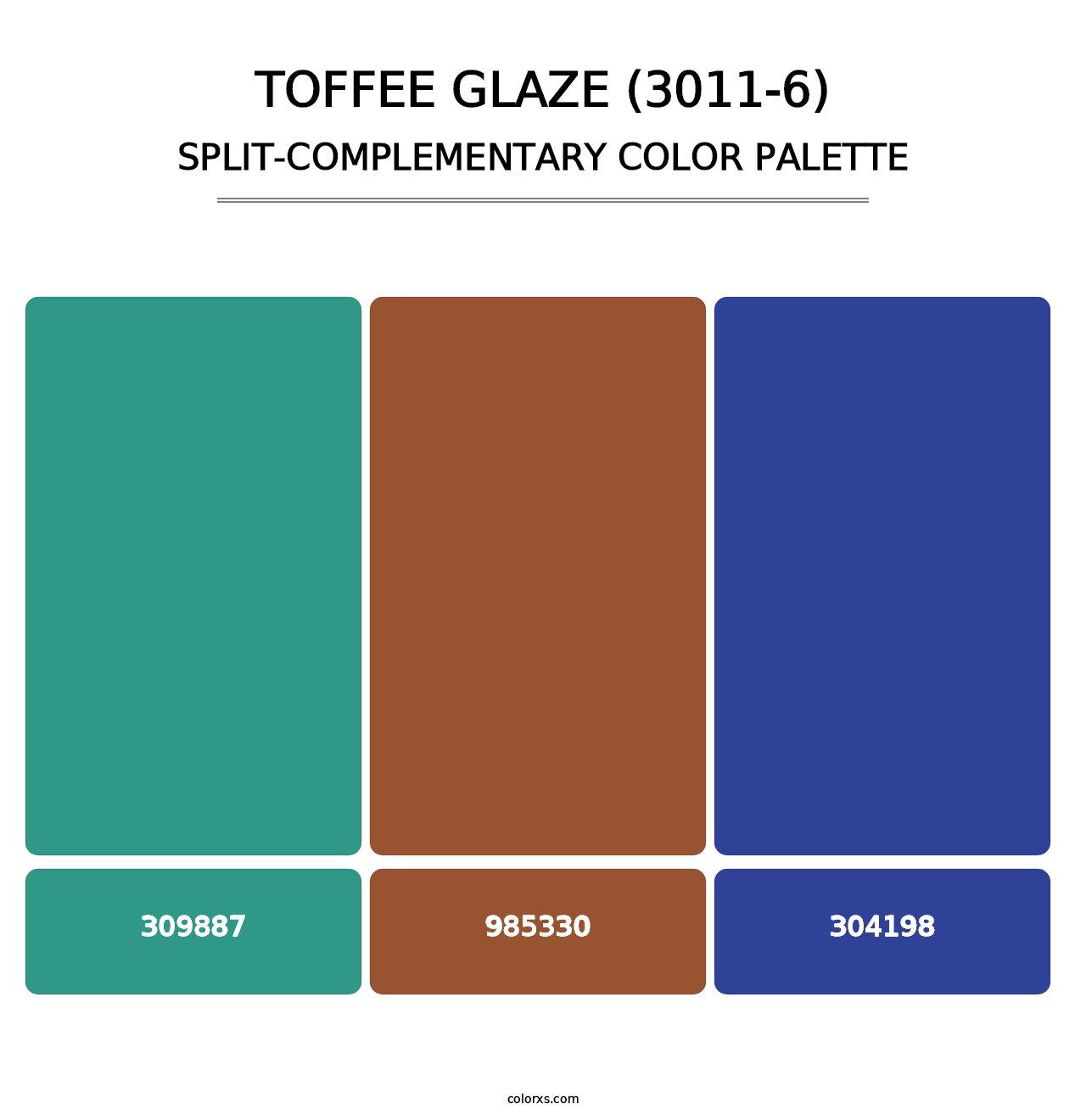 Toffee Glaze (3011-6) - Split-Complementary Color Palette